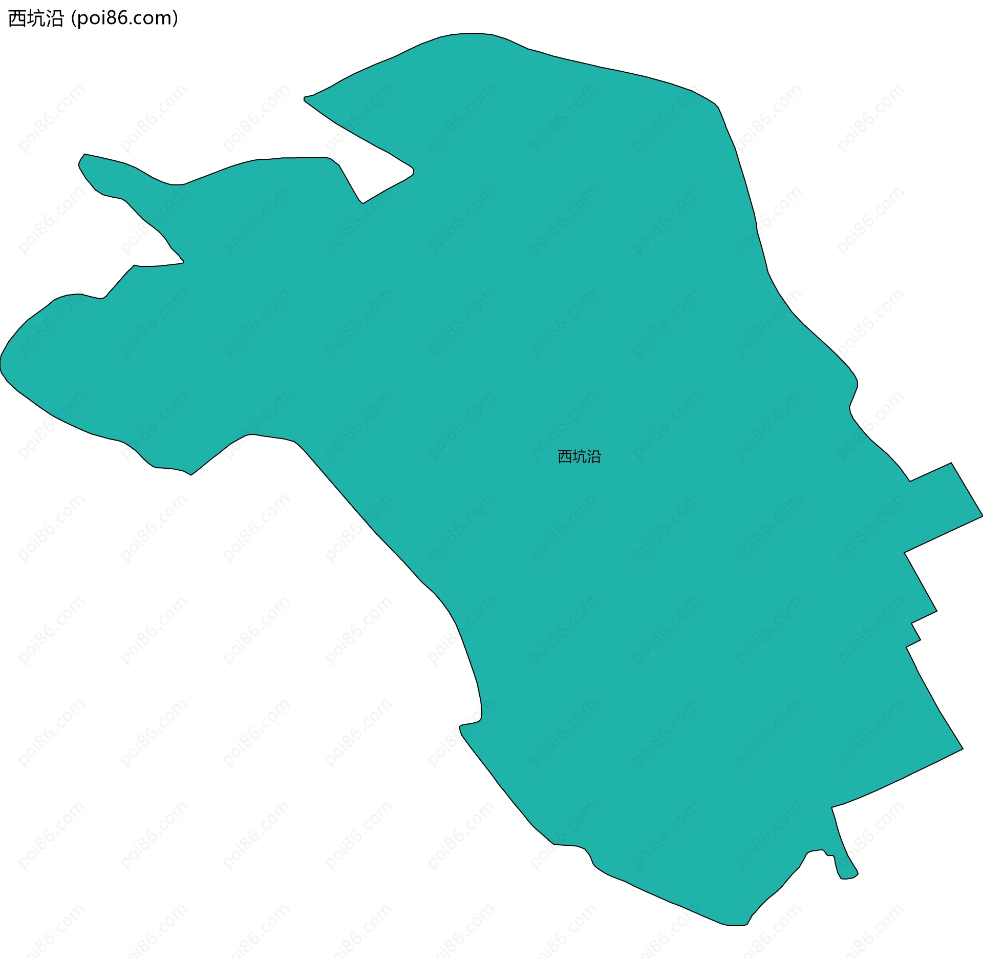 西坑沿边界地图