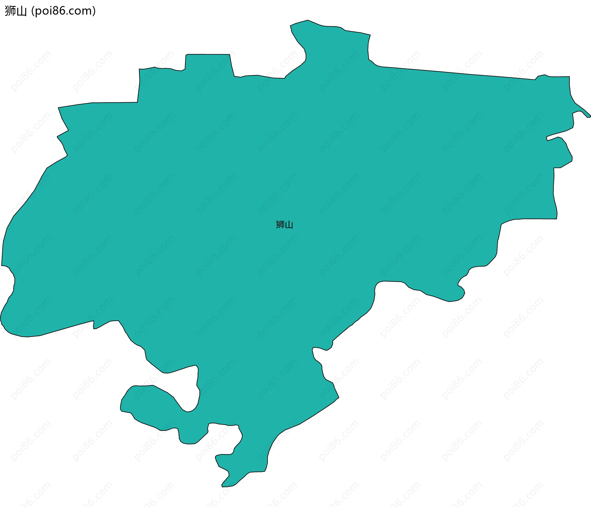 狮山边界地图