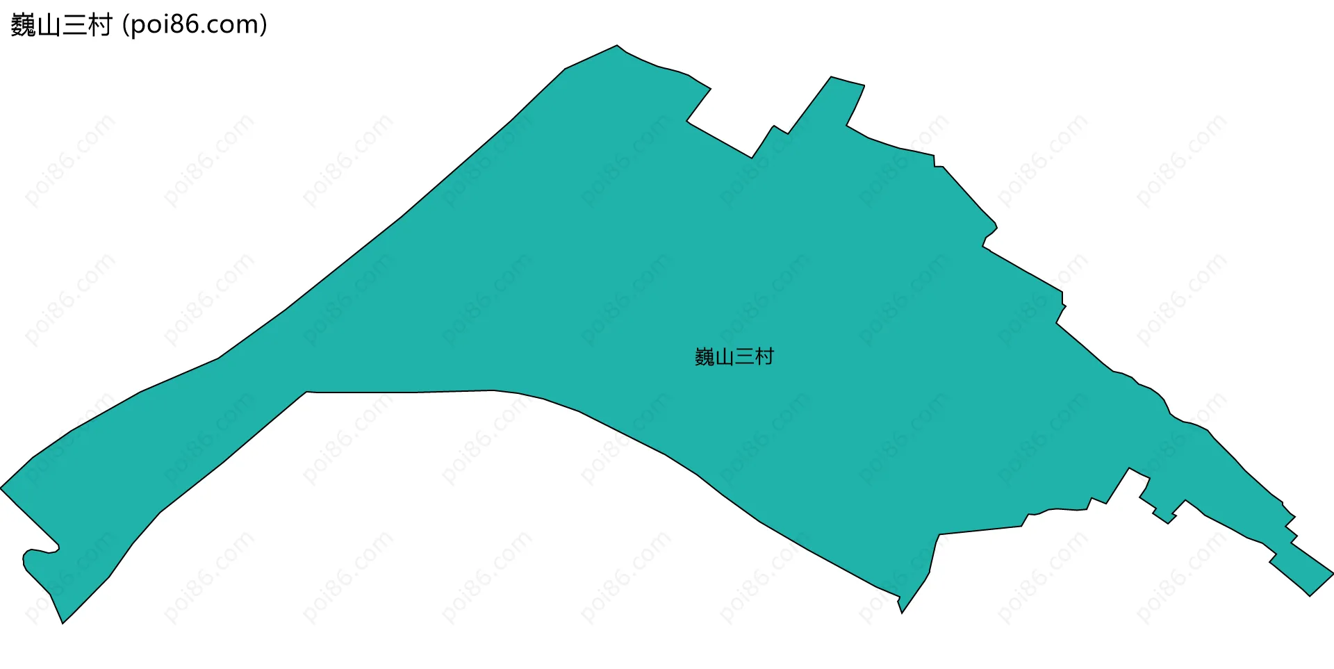 巍山三村边界地图