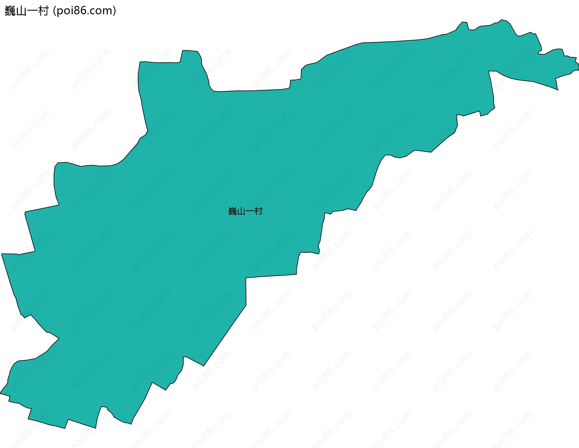 巍山一村边界地图