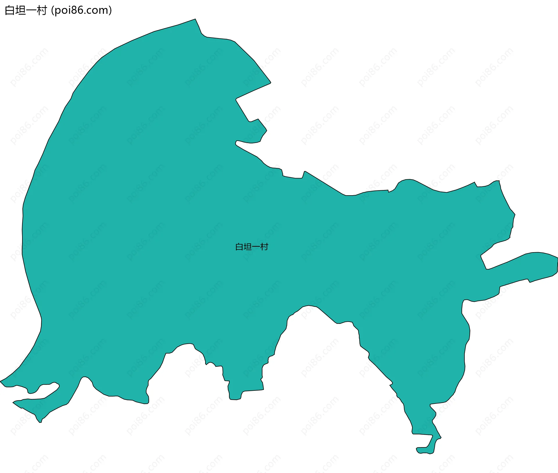 白坦一村边界地图