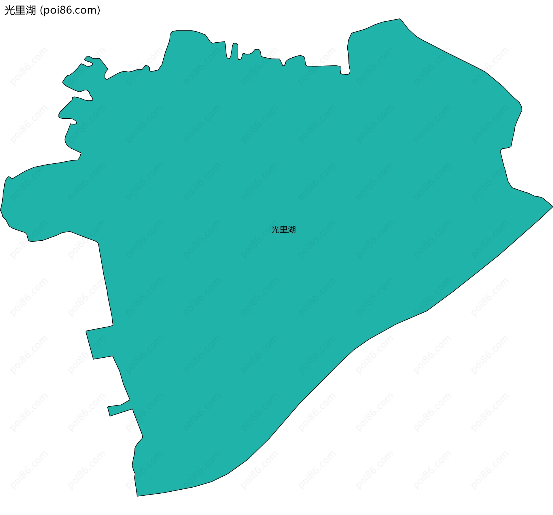 光里湖边界地图