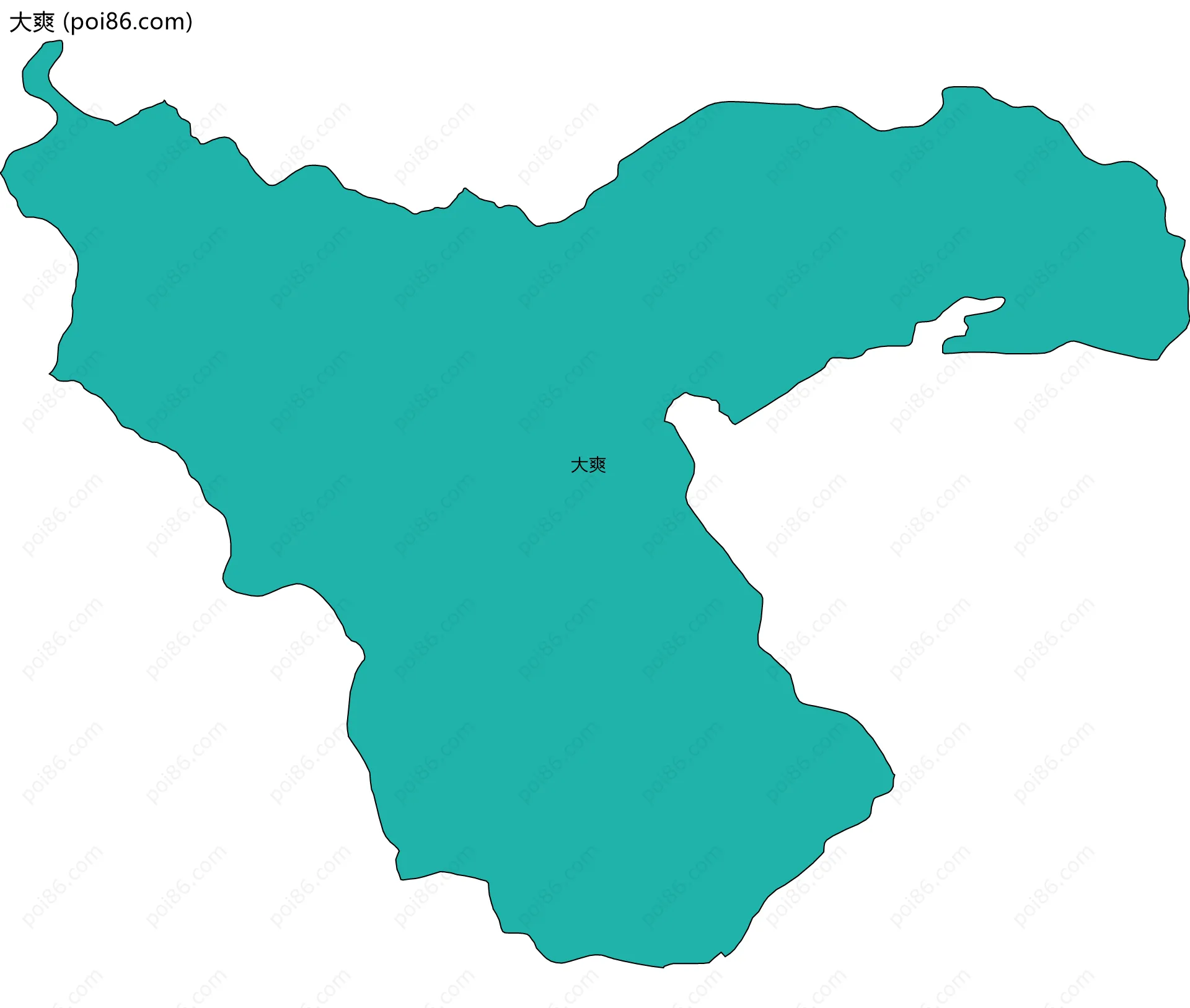 大爽边界地图