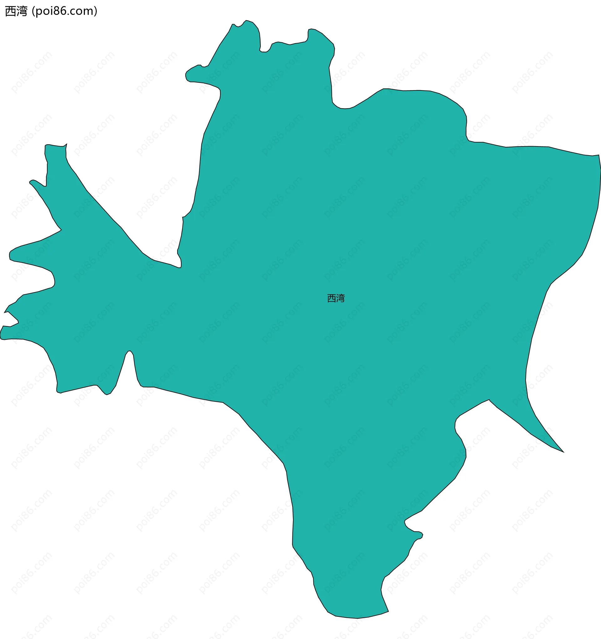西湾边界地图