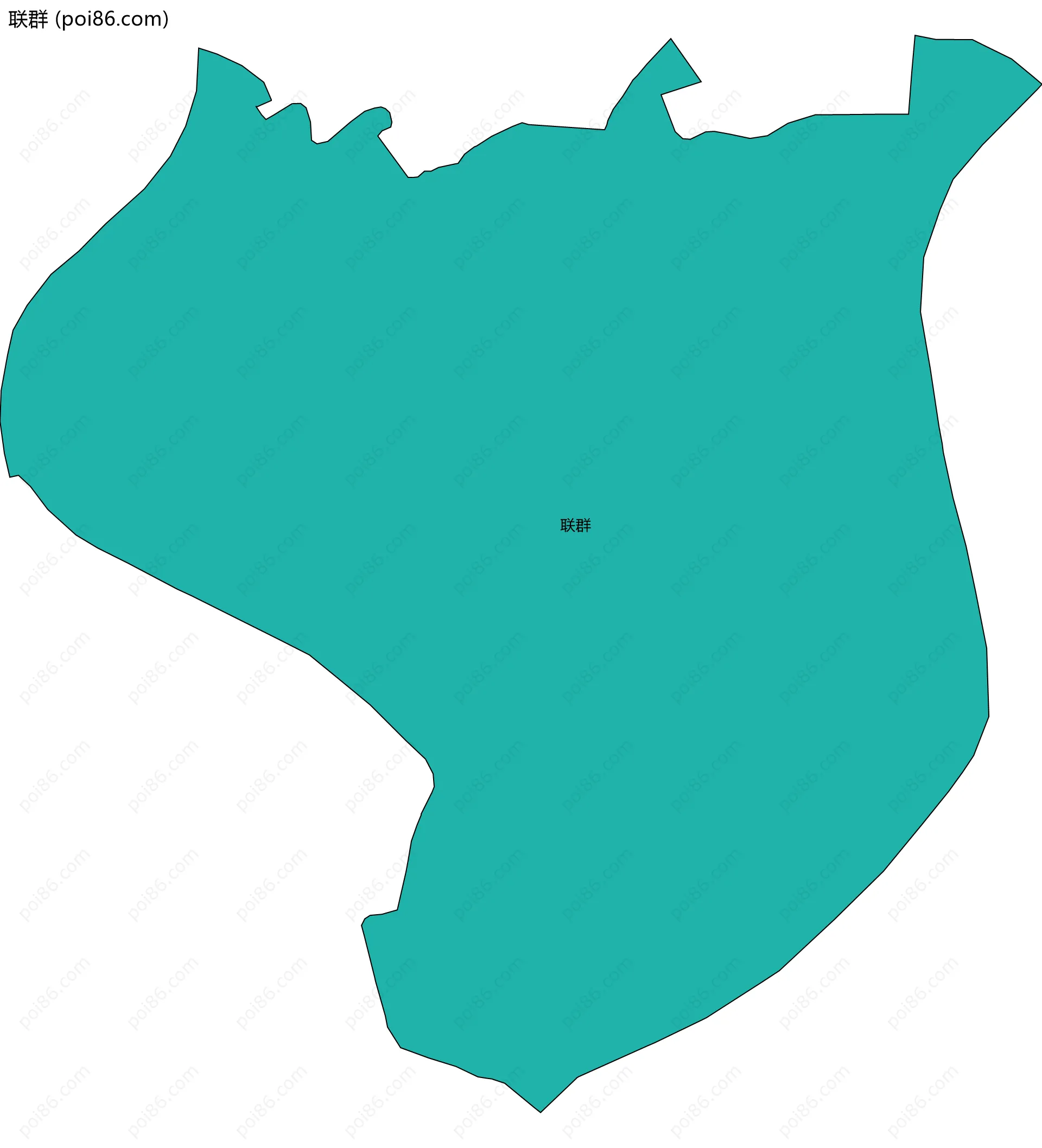 联群边界地图