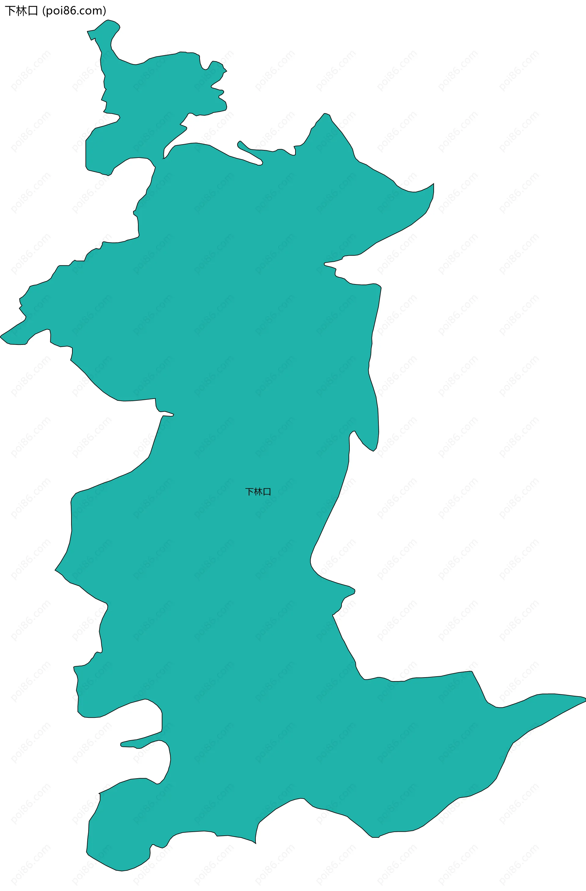 下林口边界地图