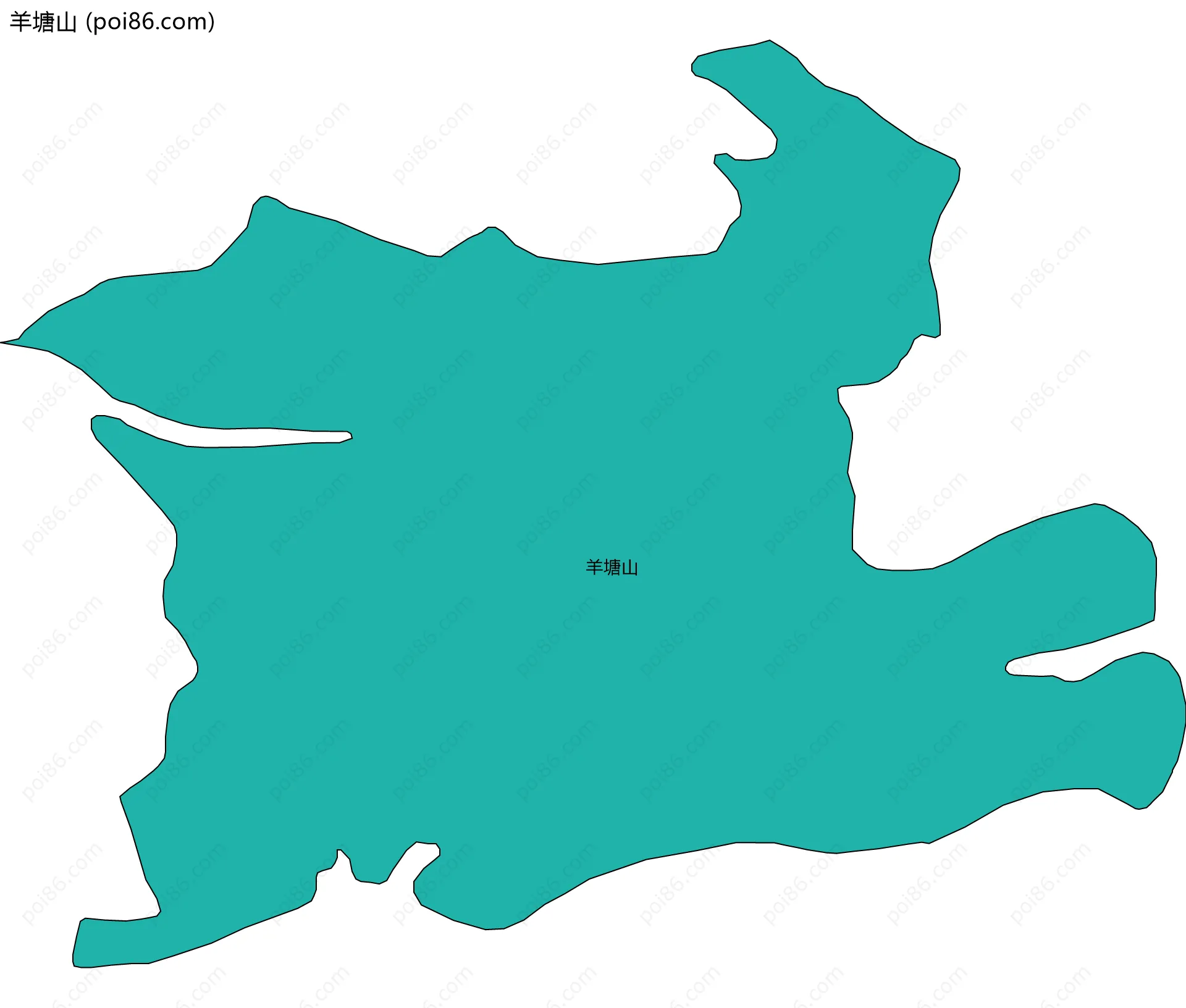 羊塘山边界地图