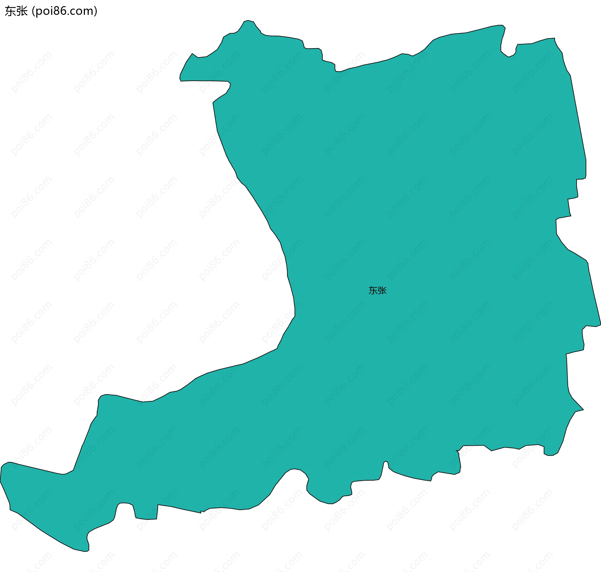 东张边界地图