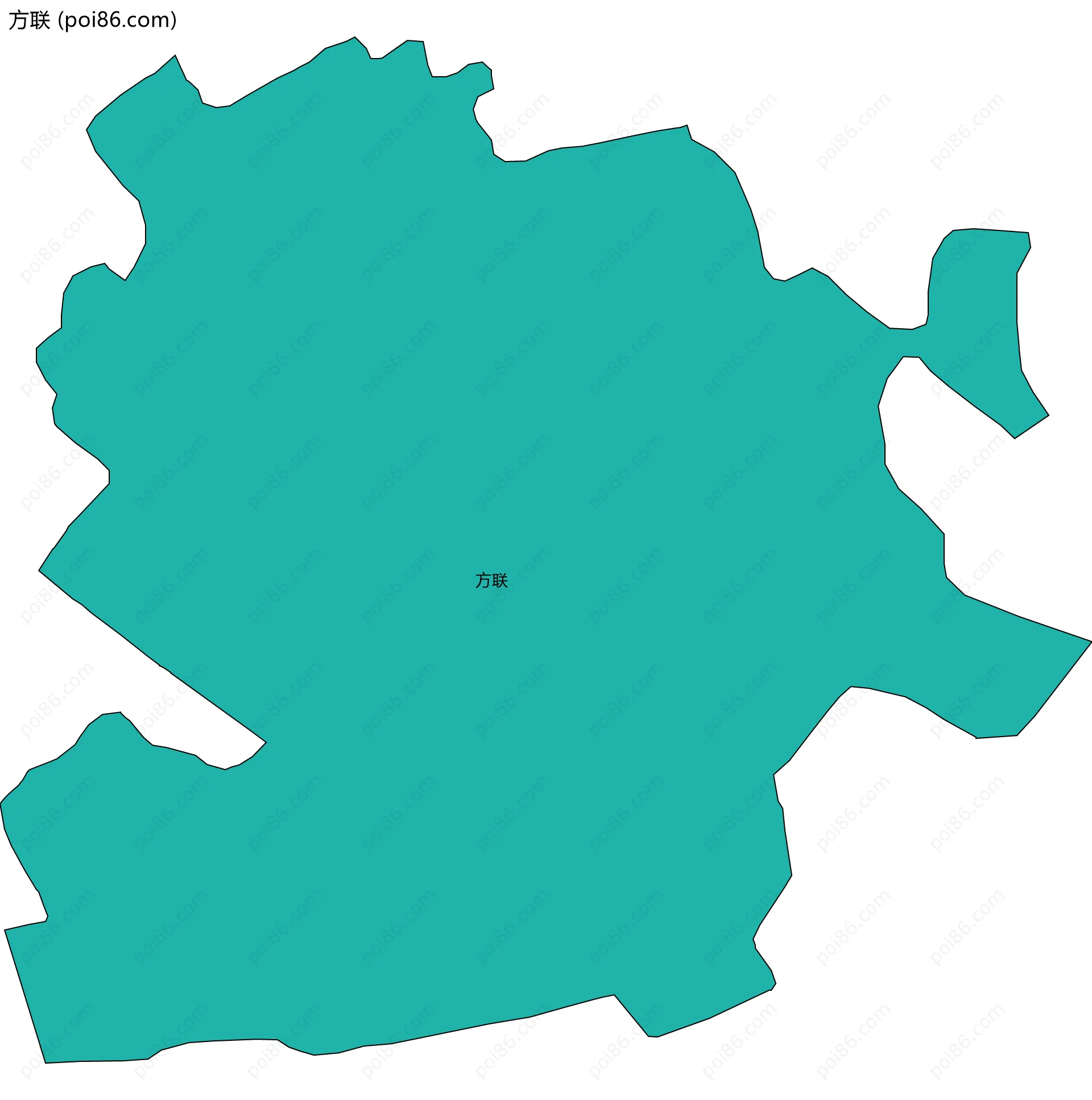 方联边界地图