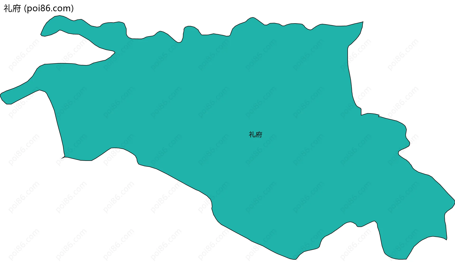 礼府边界地图
