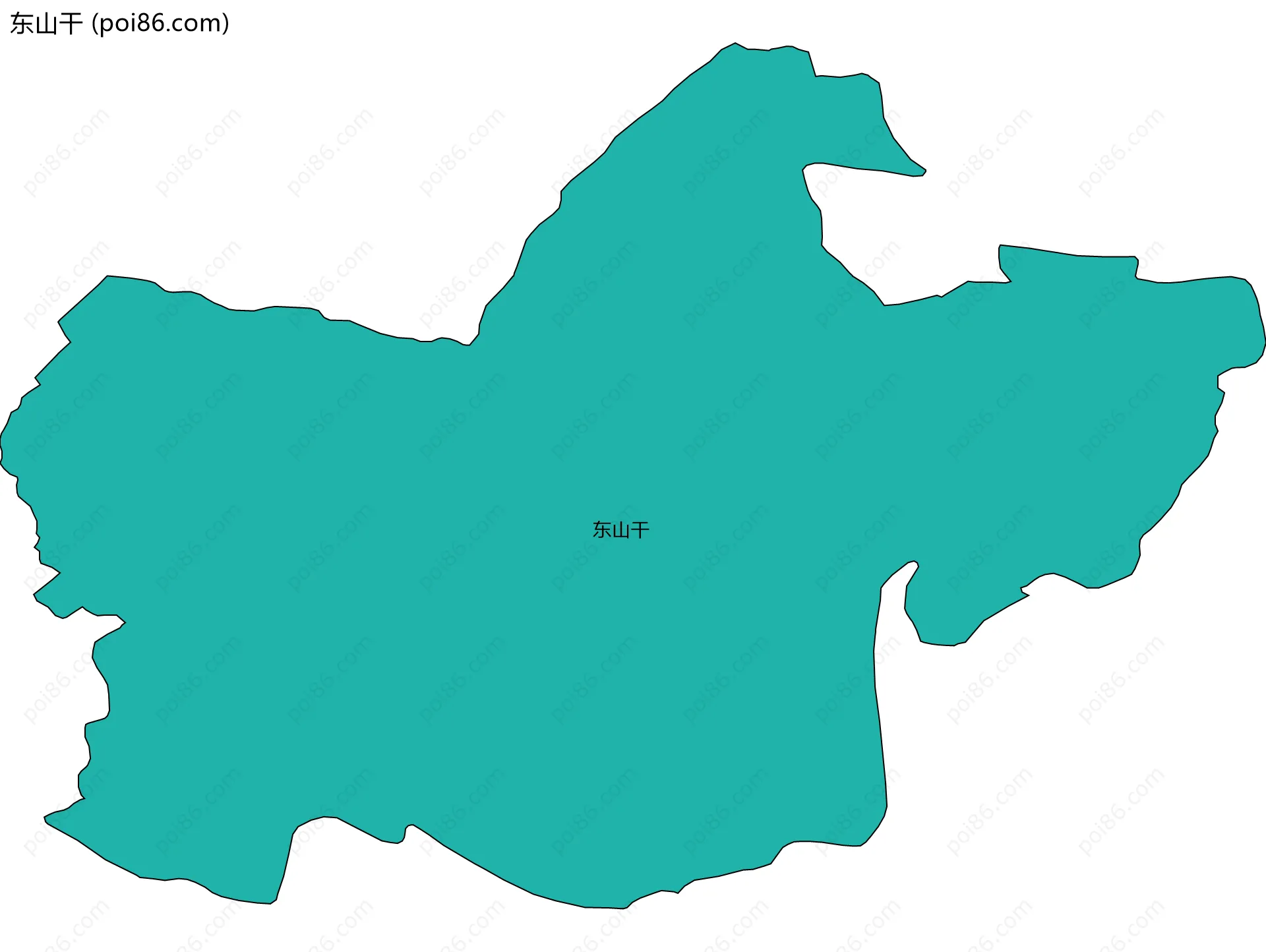 东山干边界地图