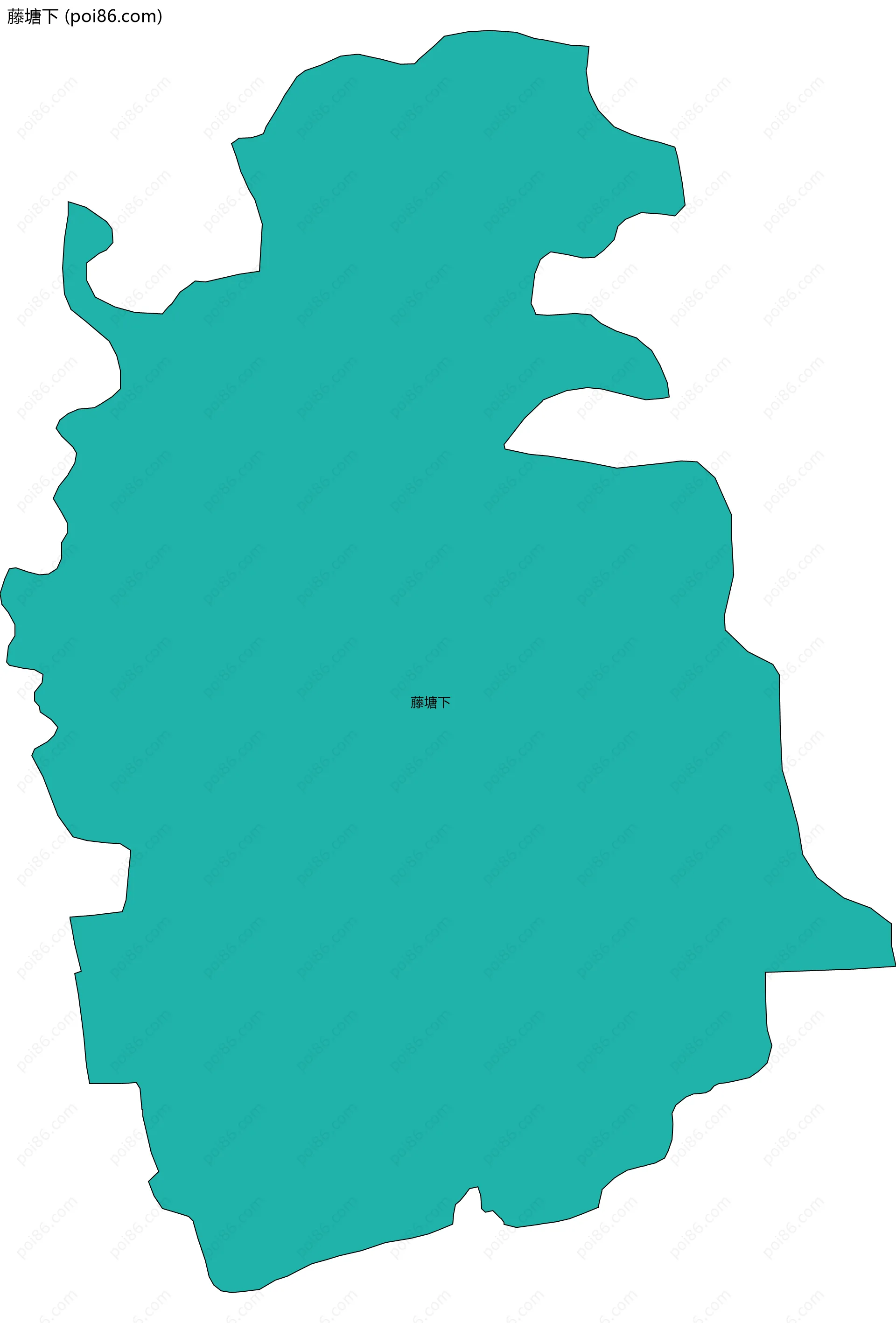 藤塘下边界地图