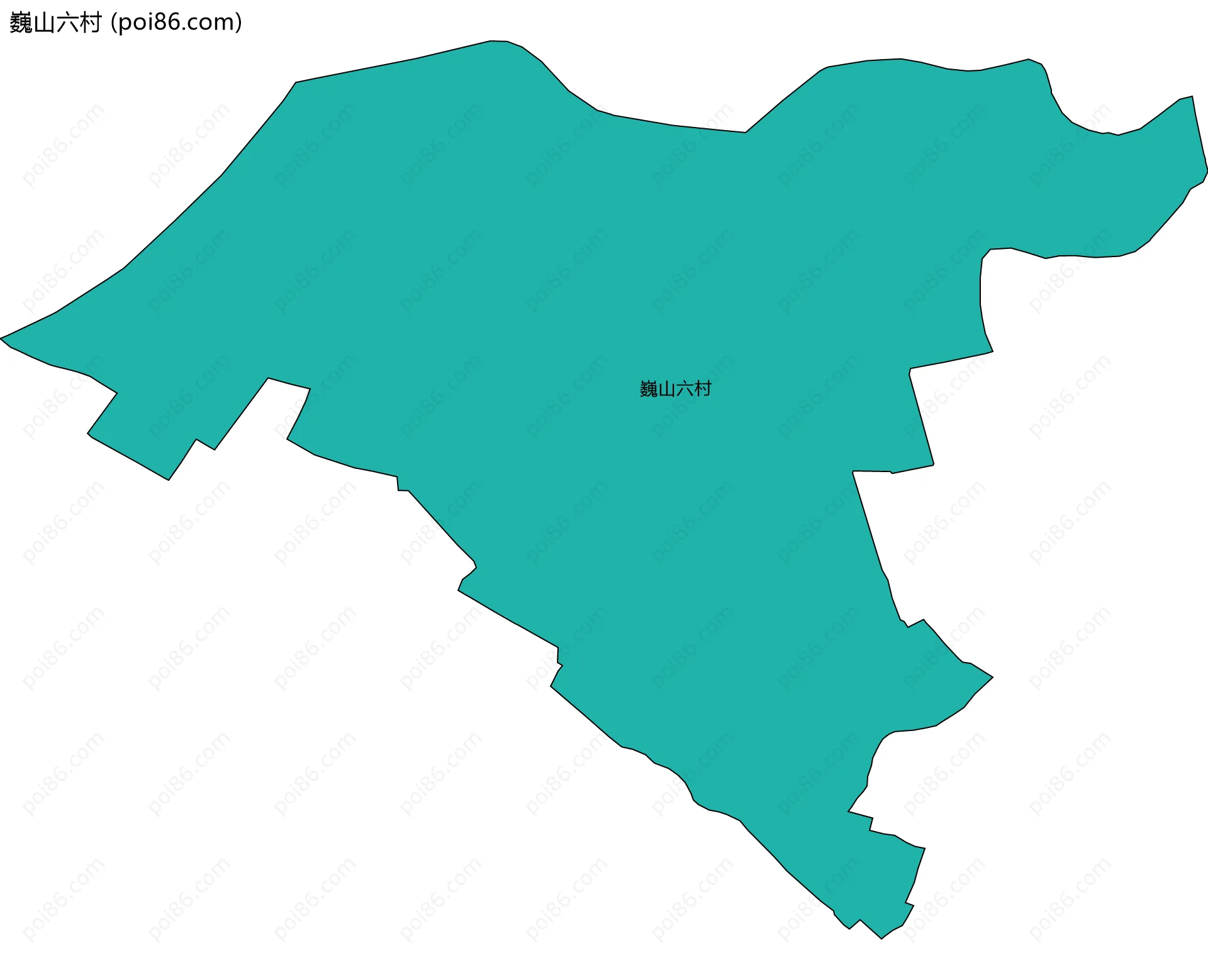巍山六村边界地图