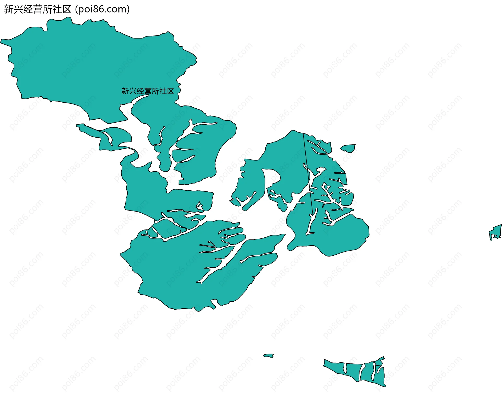 新兴经营所社区边界地图