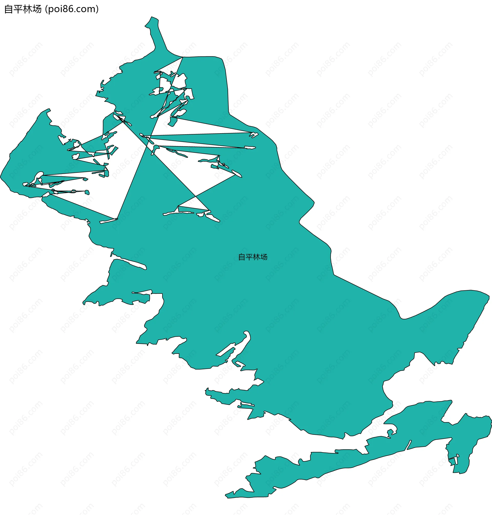 自平林场边界地图