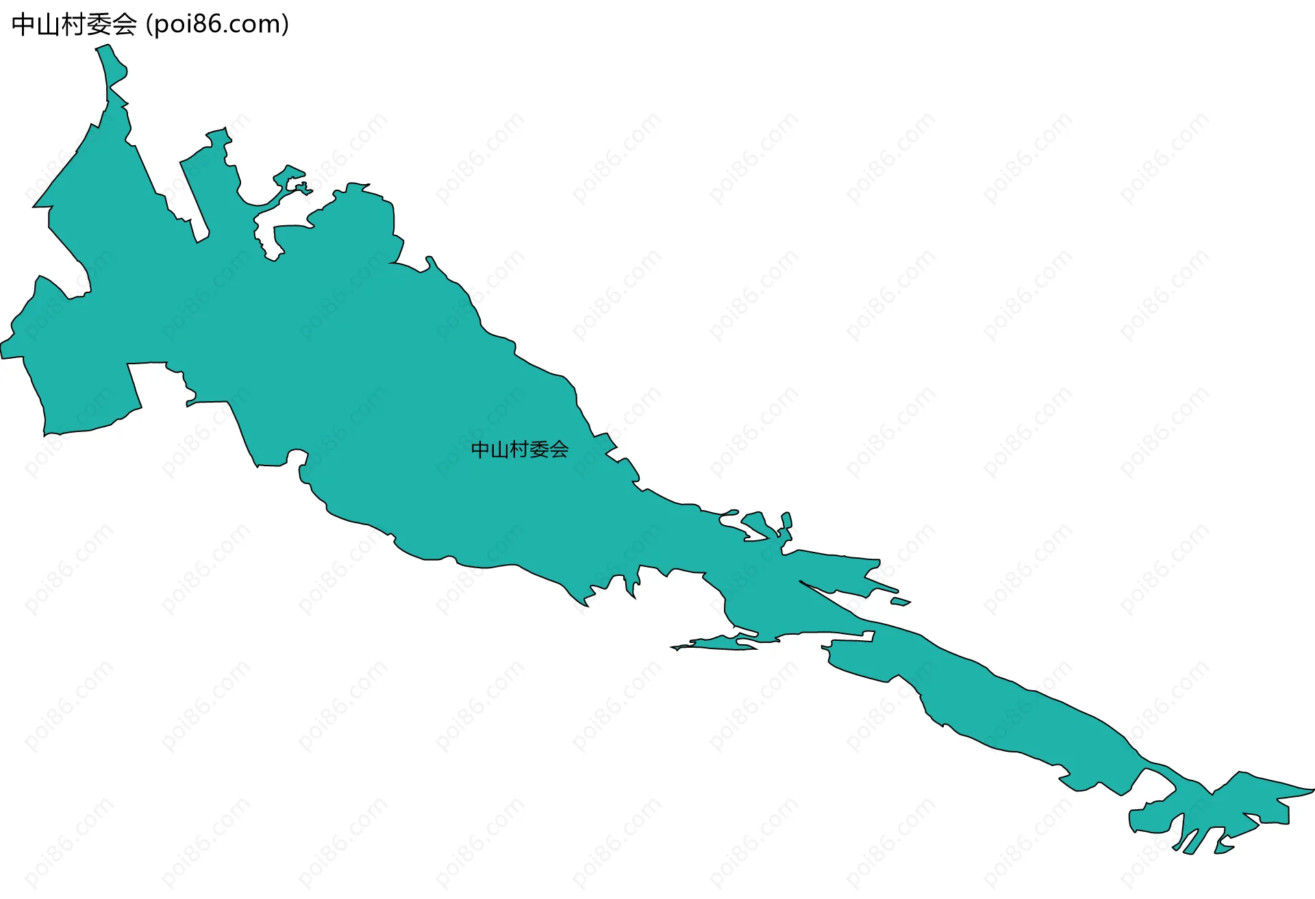 中山村委会边界地图