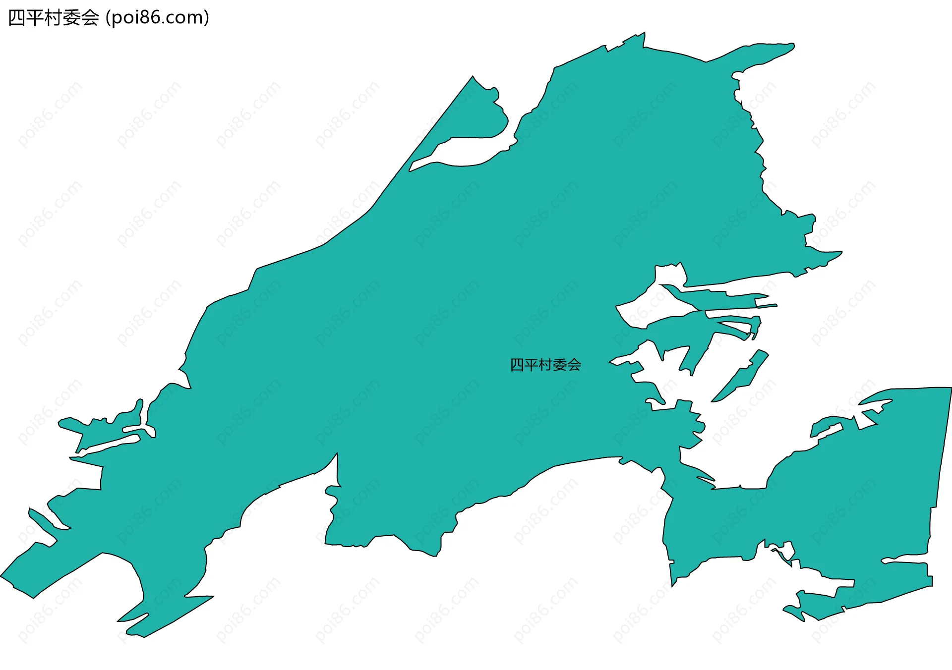 四平村委会边界地图
