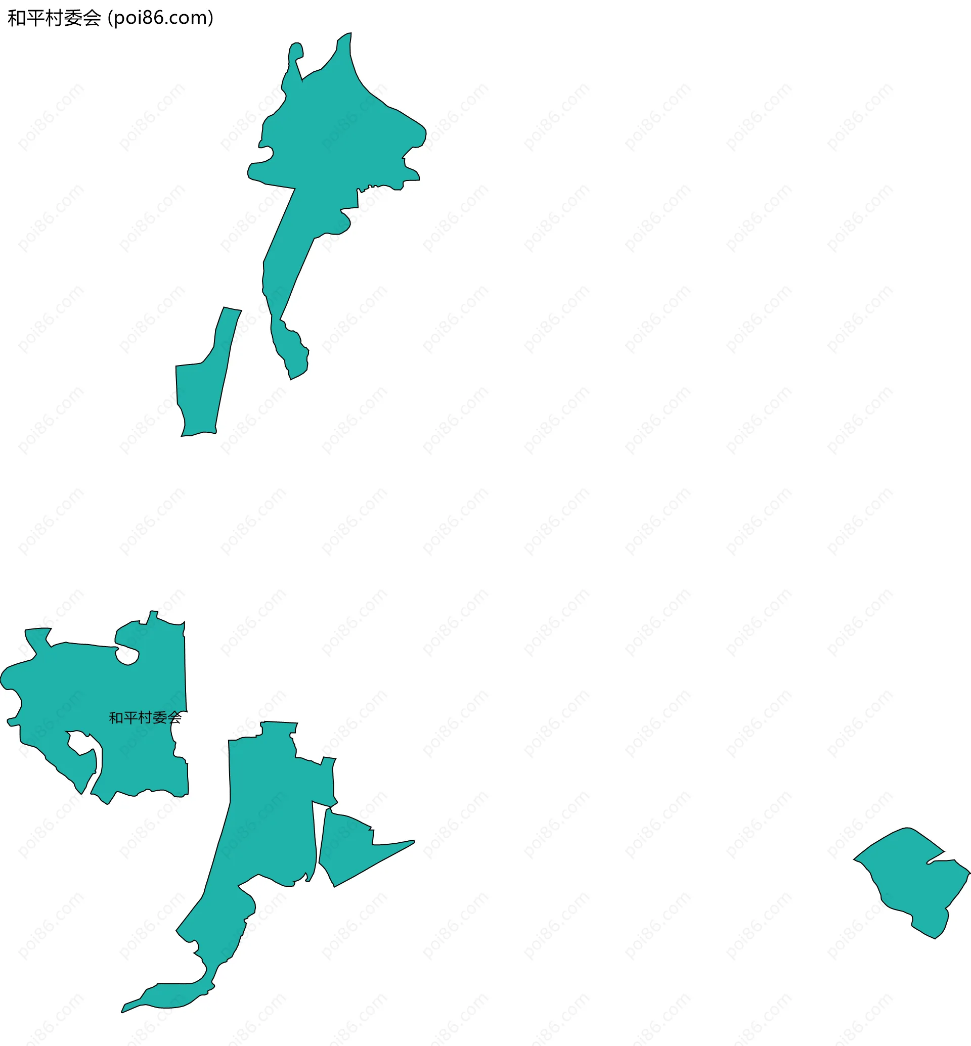 和平村委会边界地图