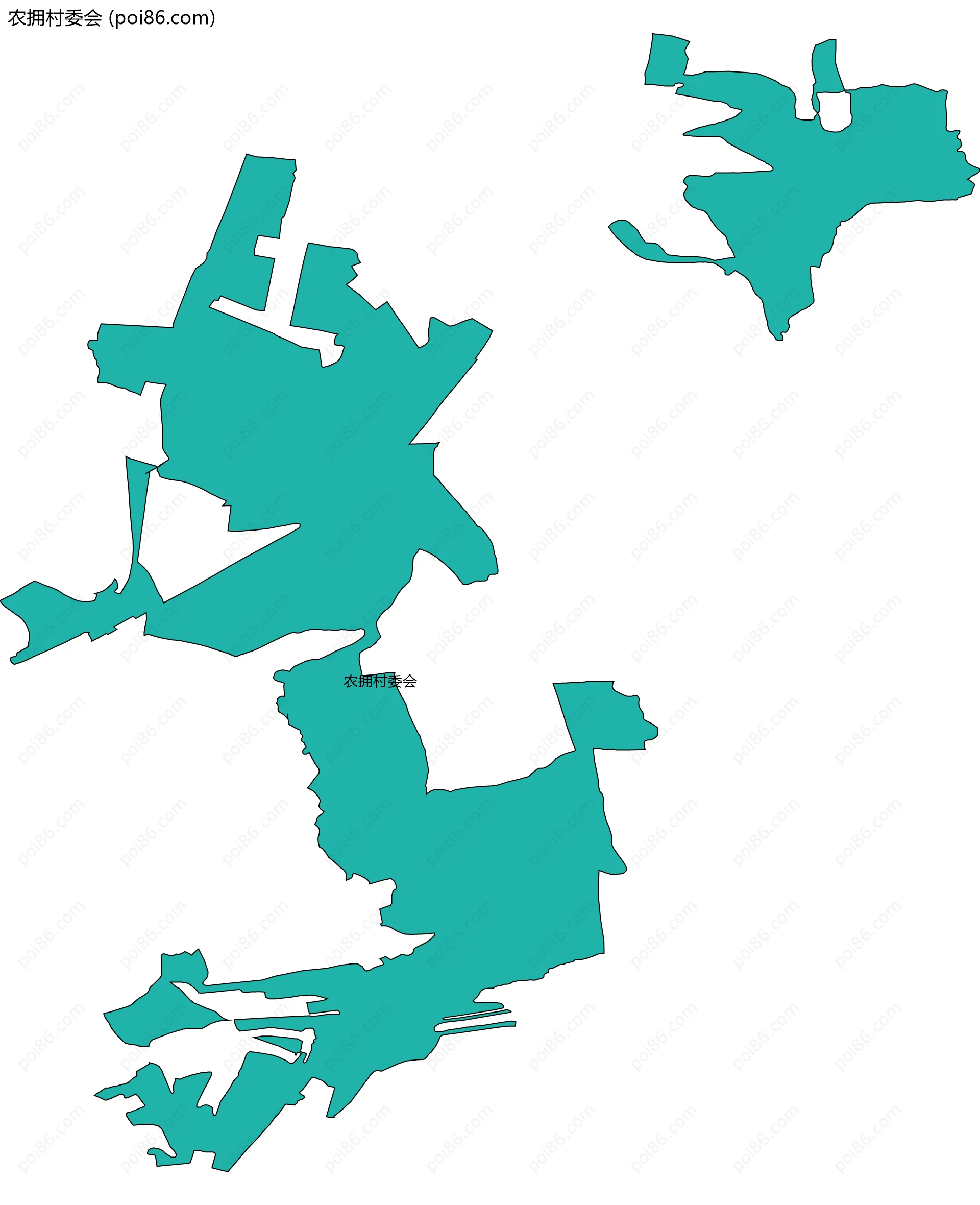 农拥村委会边界地图