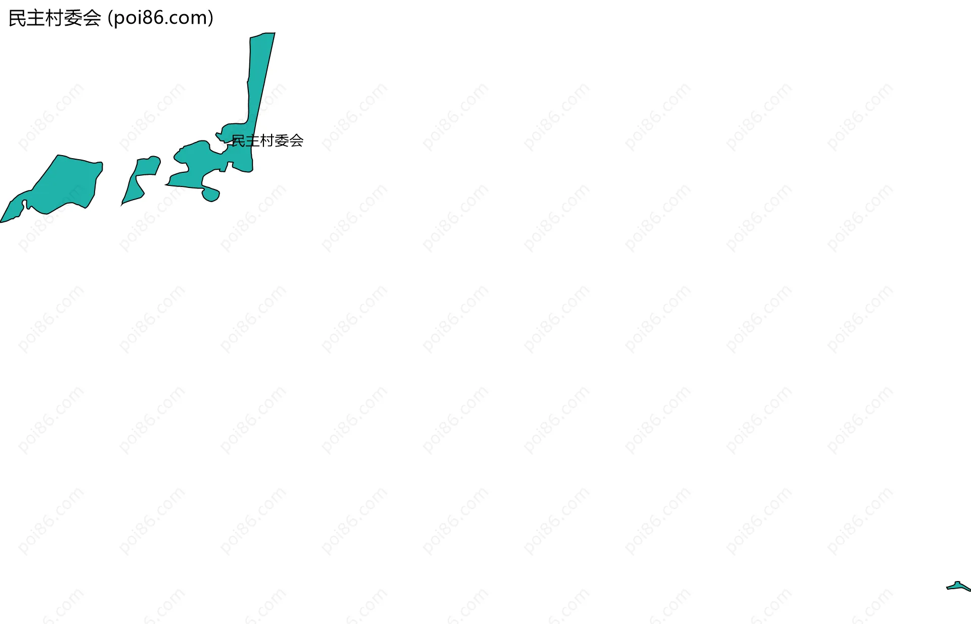 民主村委会边界地图