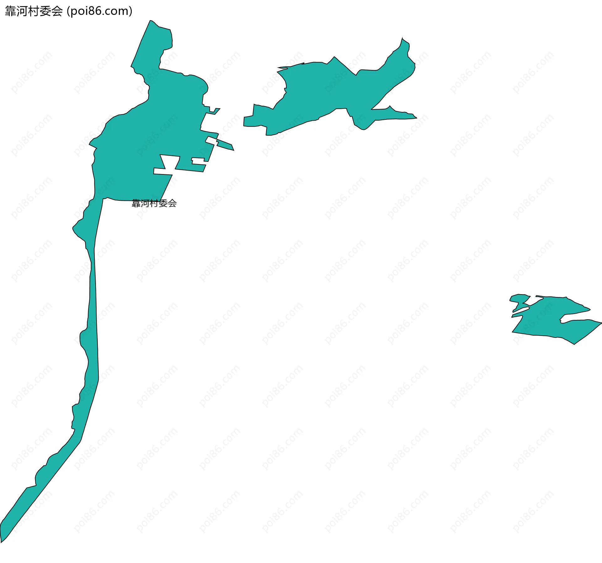 靠河村委会边界地图