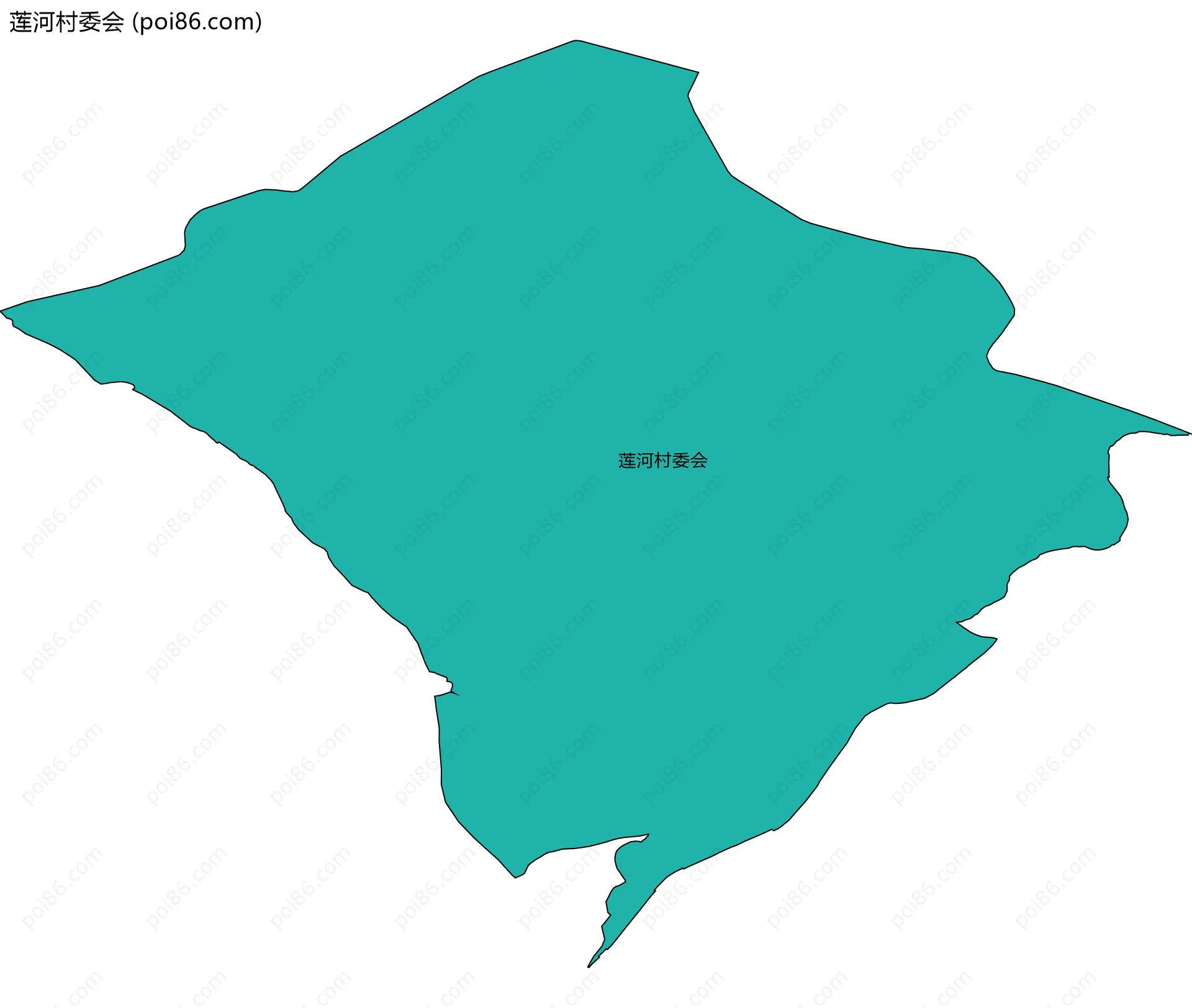 莲河村委会边界地图