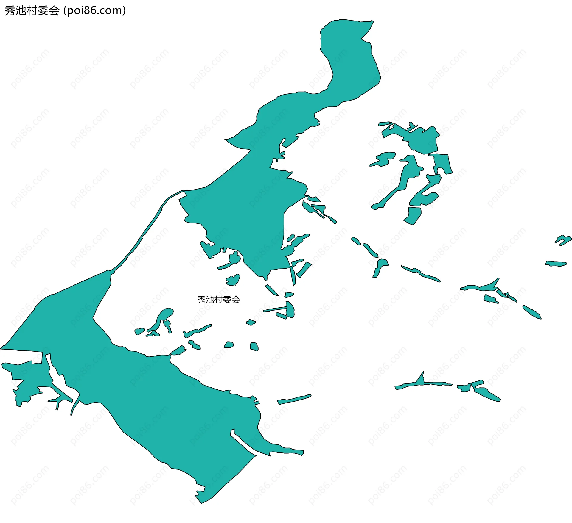 秀池村委会边界地图