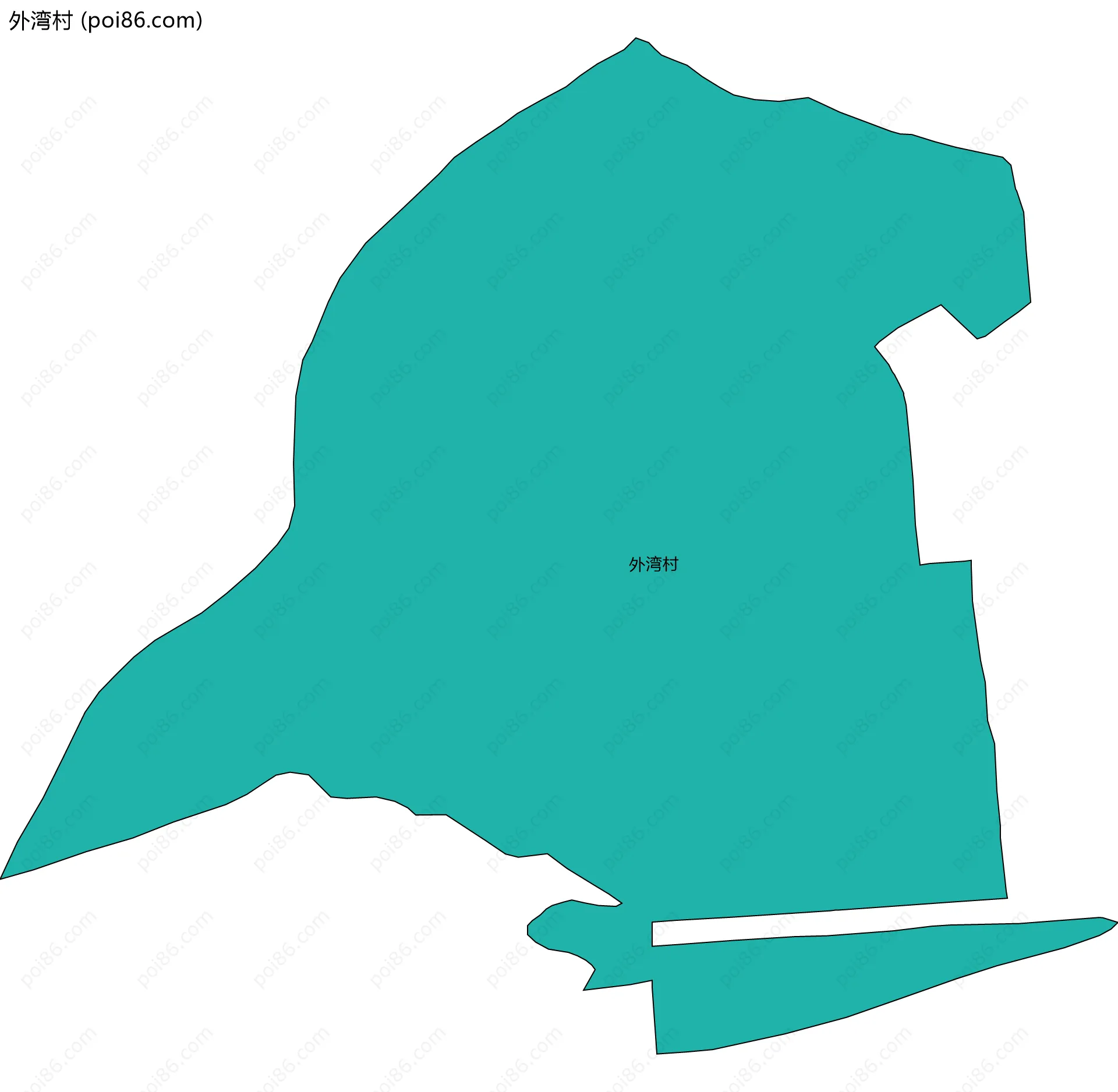 外湾村边界地图