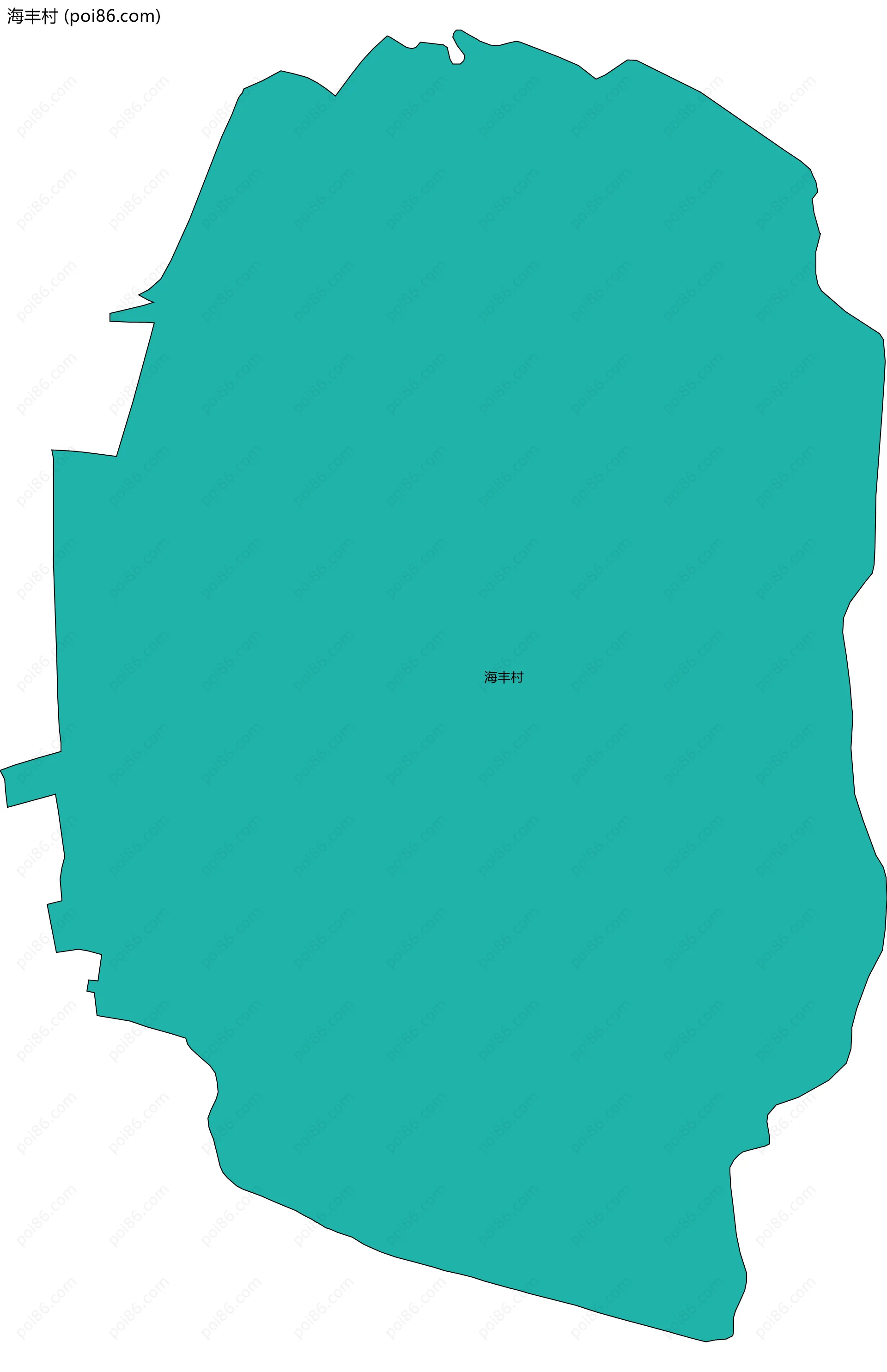 海丰村边界地图