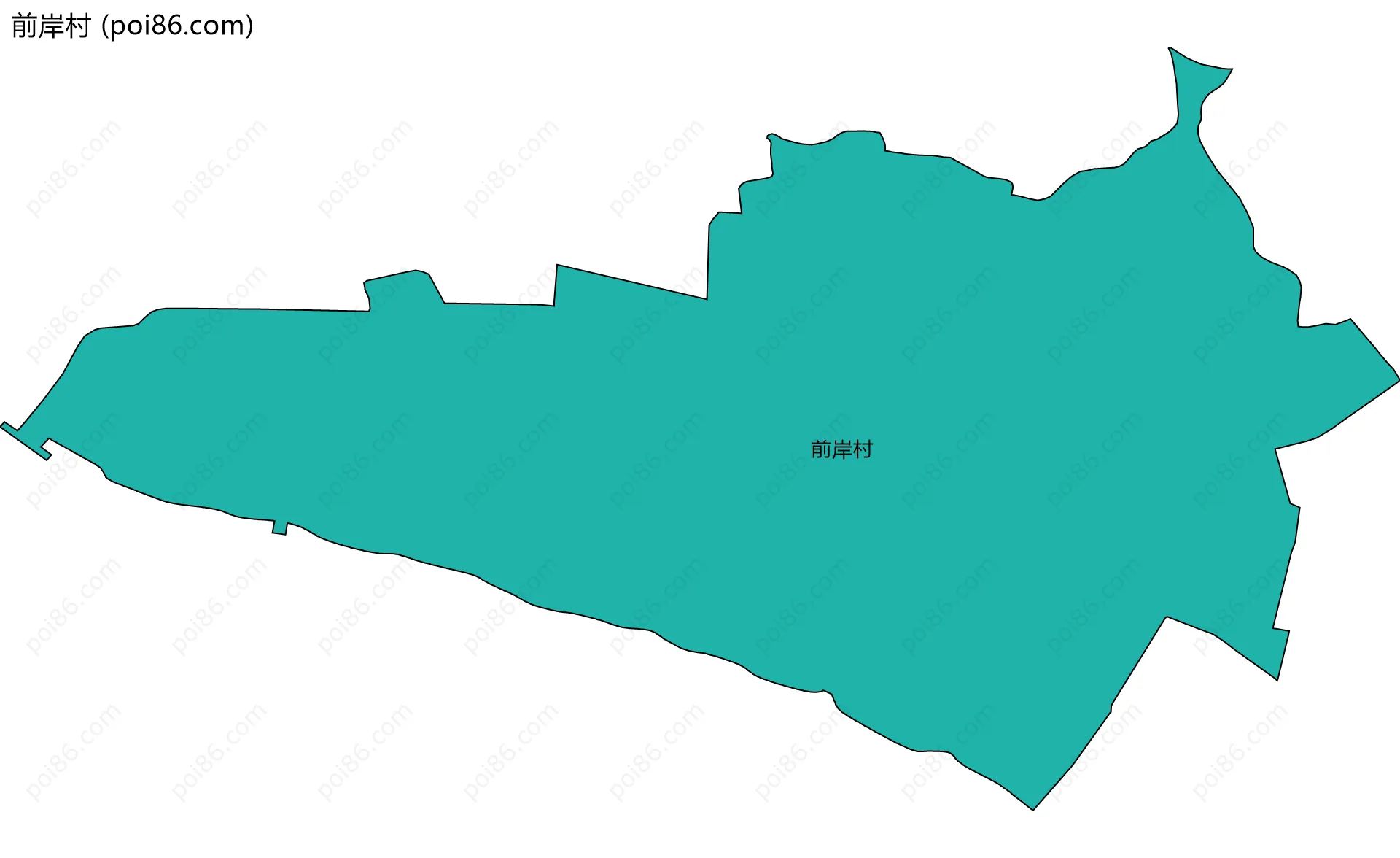 前岸村边界地图