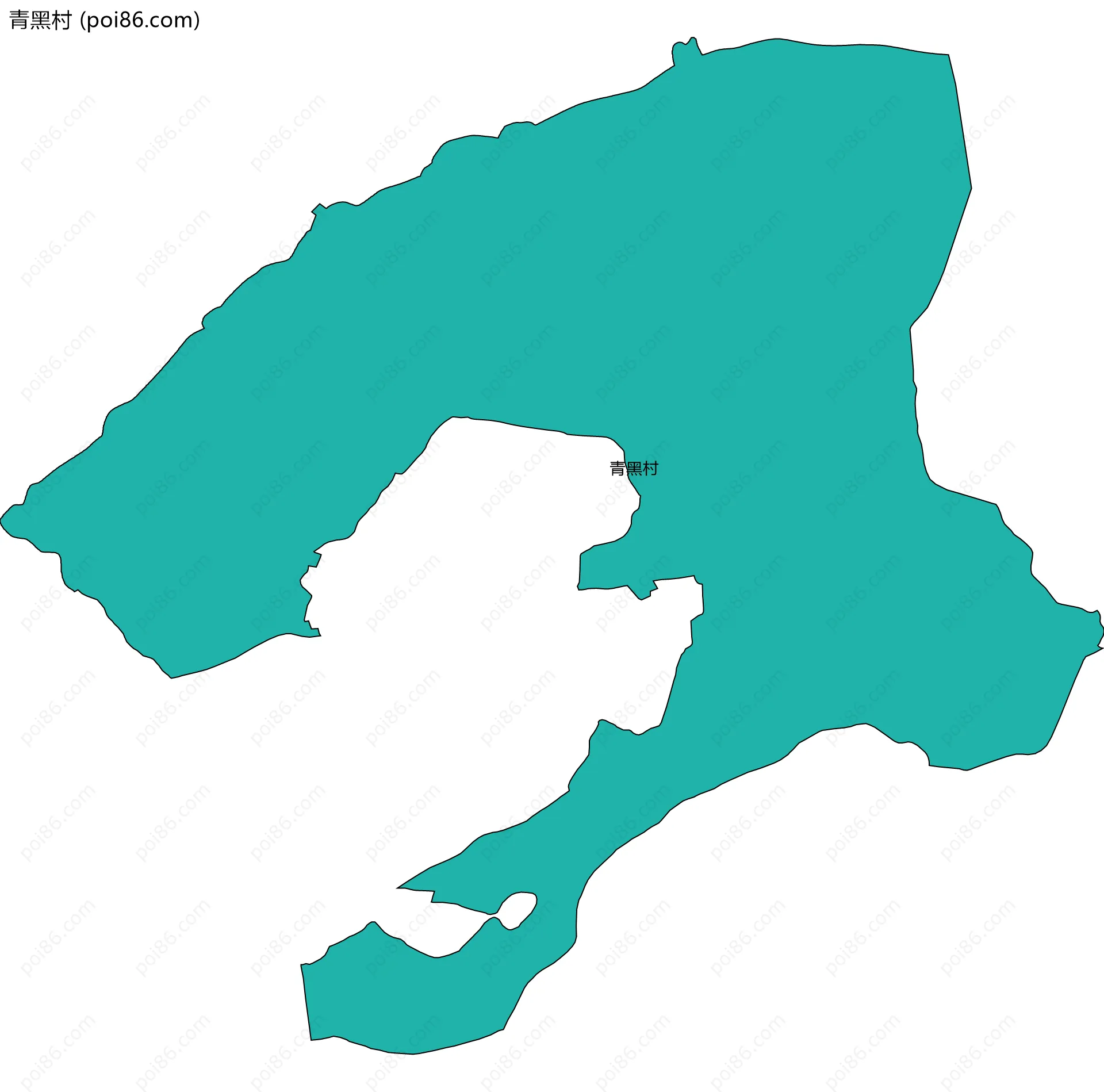 青黑村边界地图