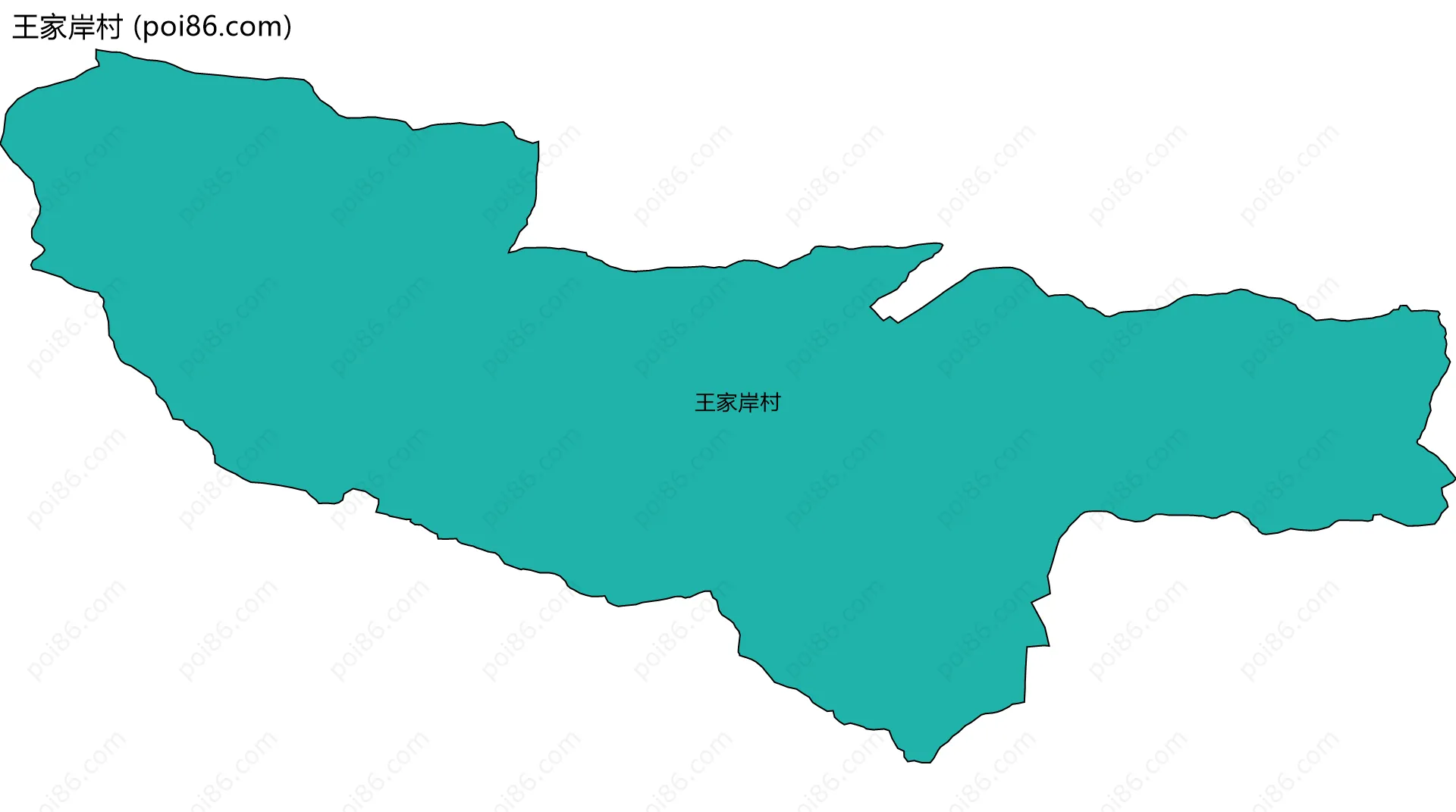 王家岸村边界地图