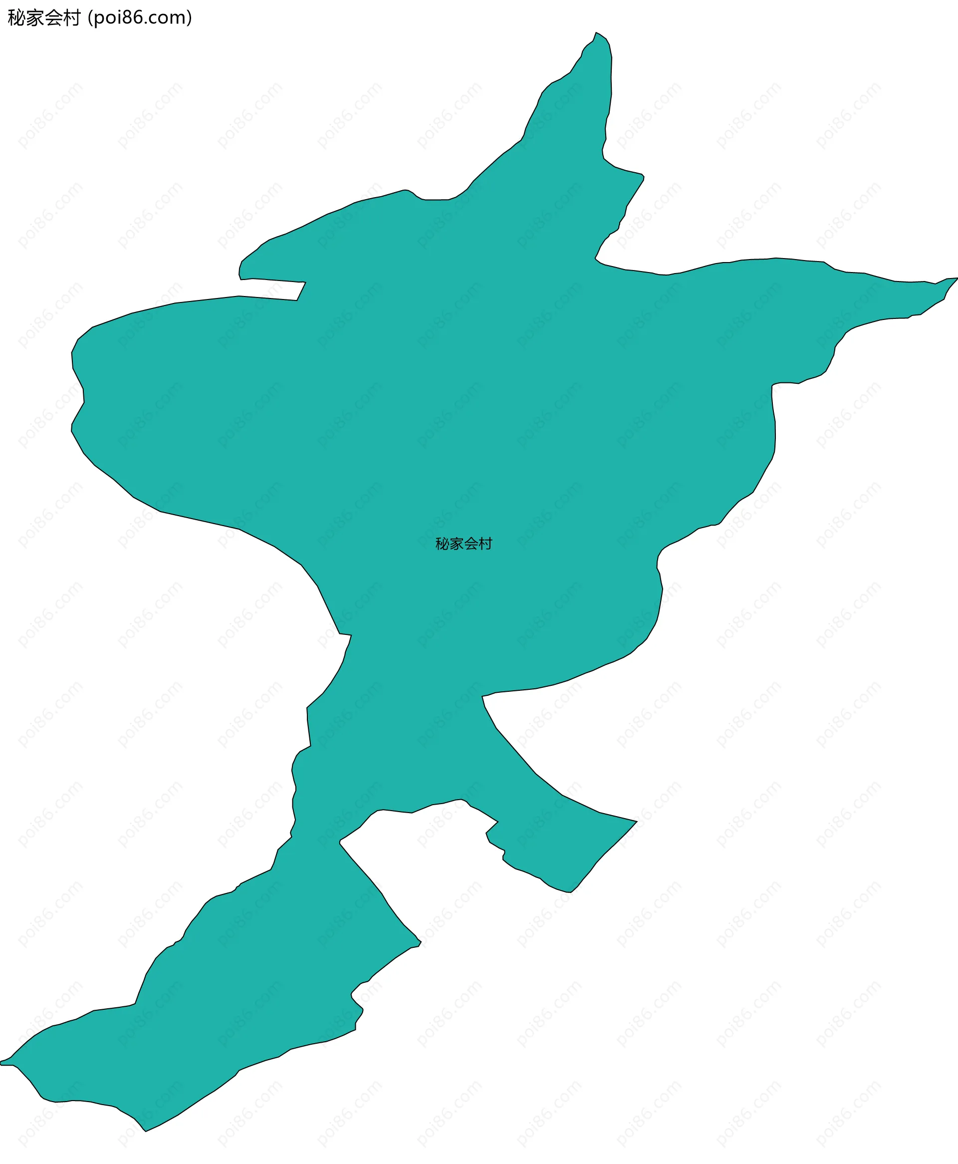 秘家会村边界地图