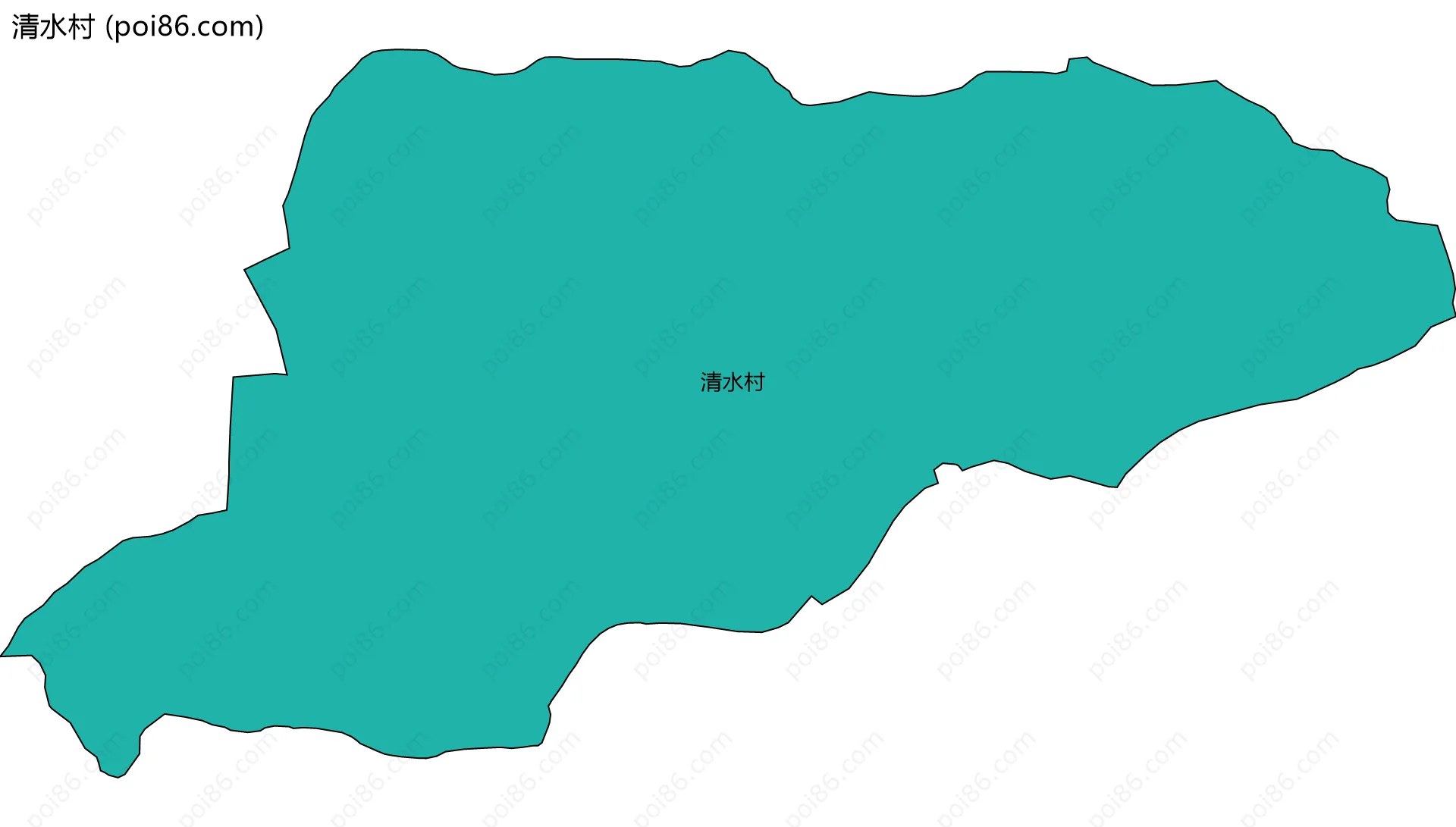 清水村边界地图
