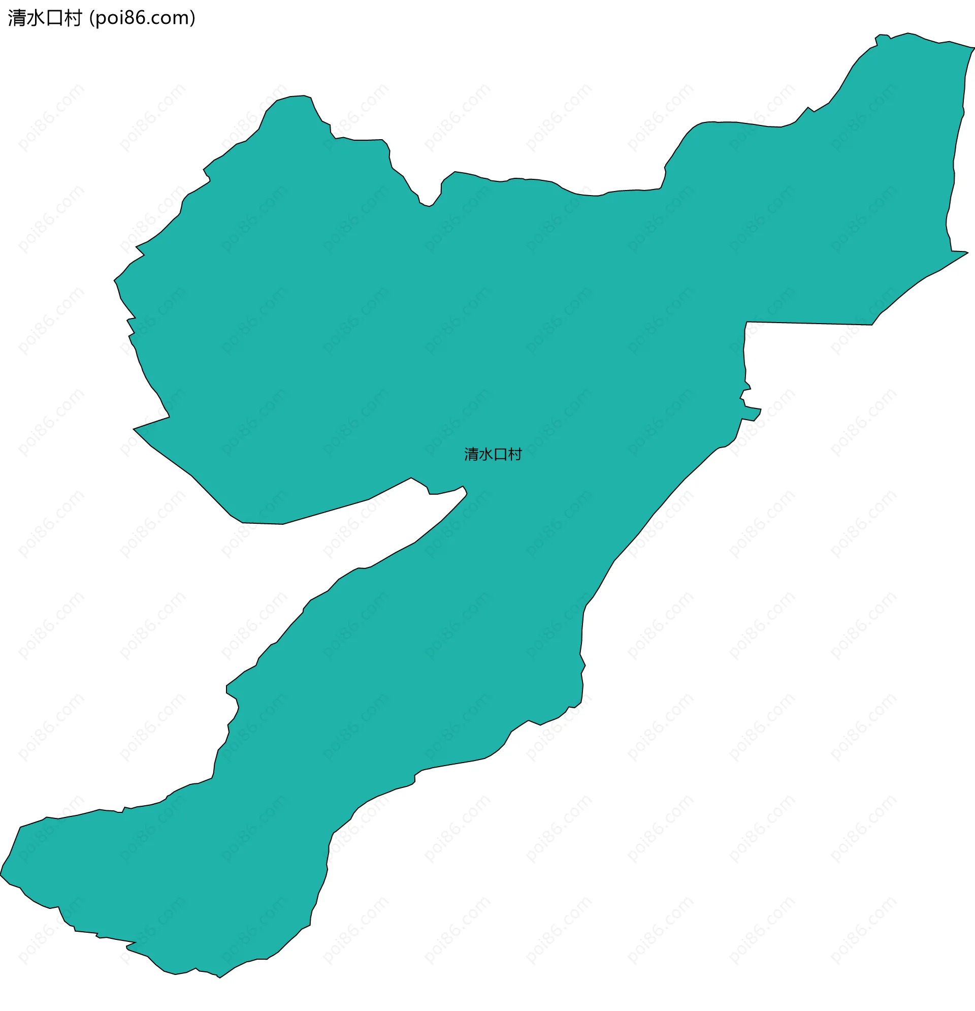 清水口村边界地图