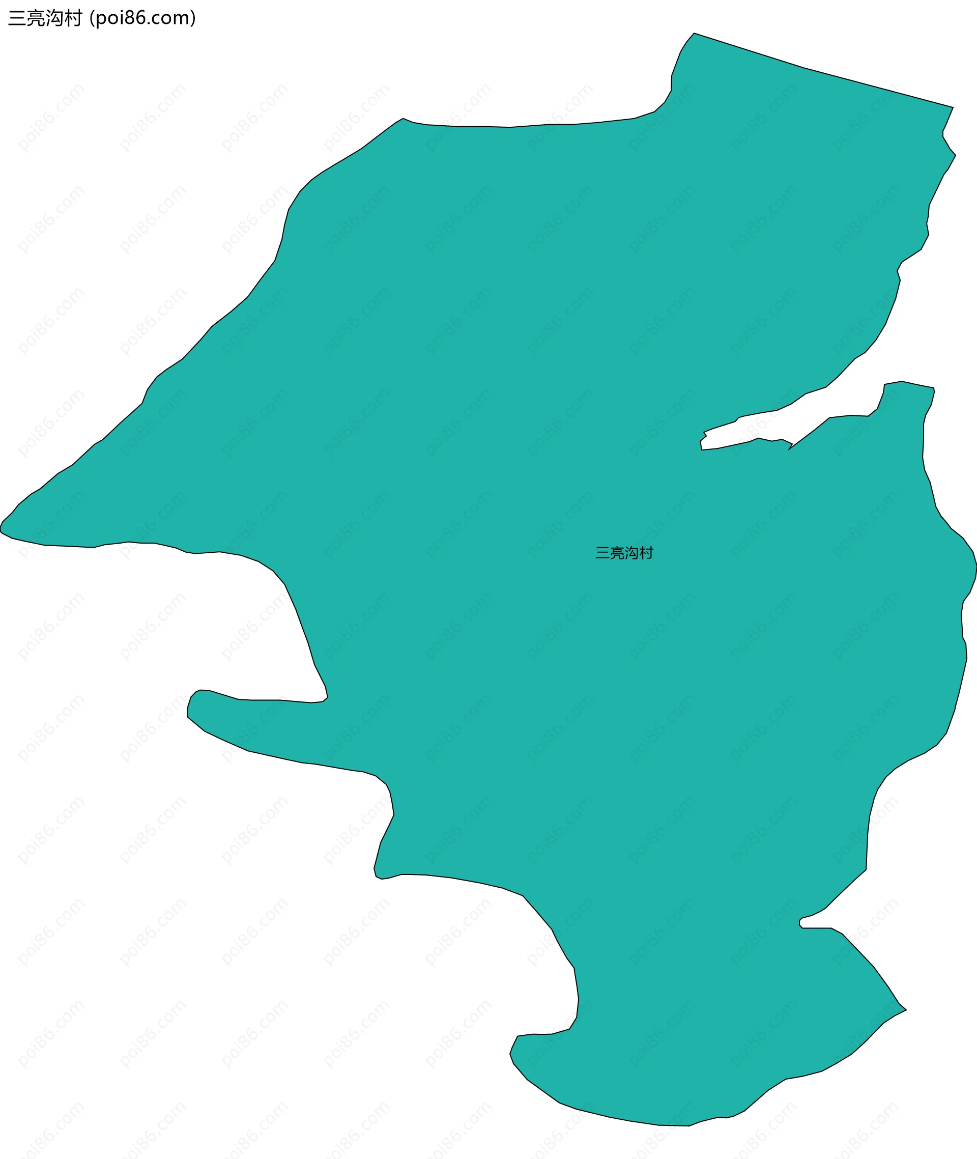 三亮沟村边界地图