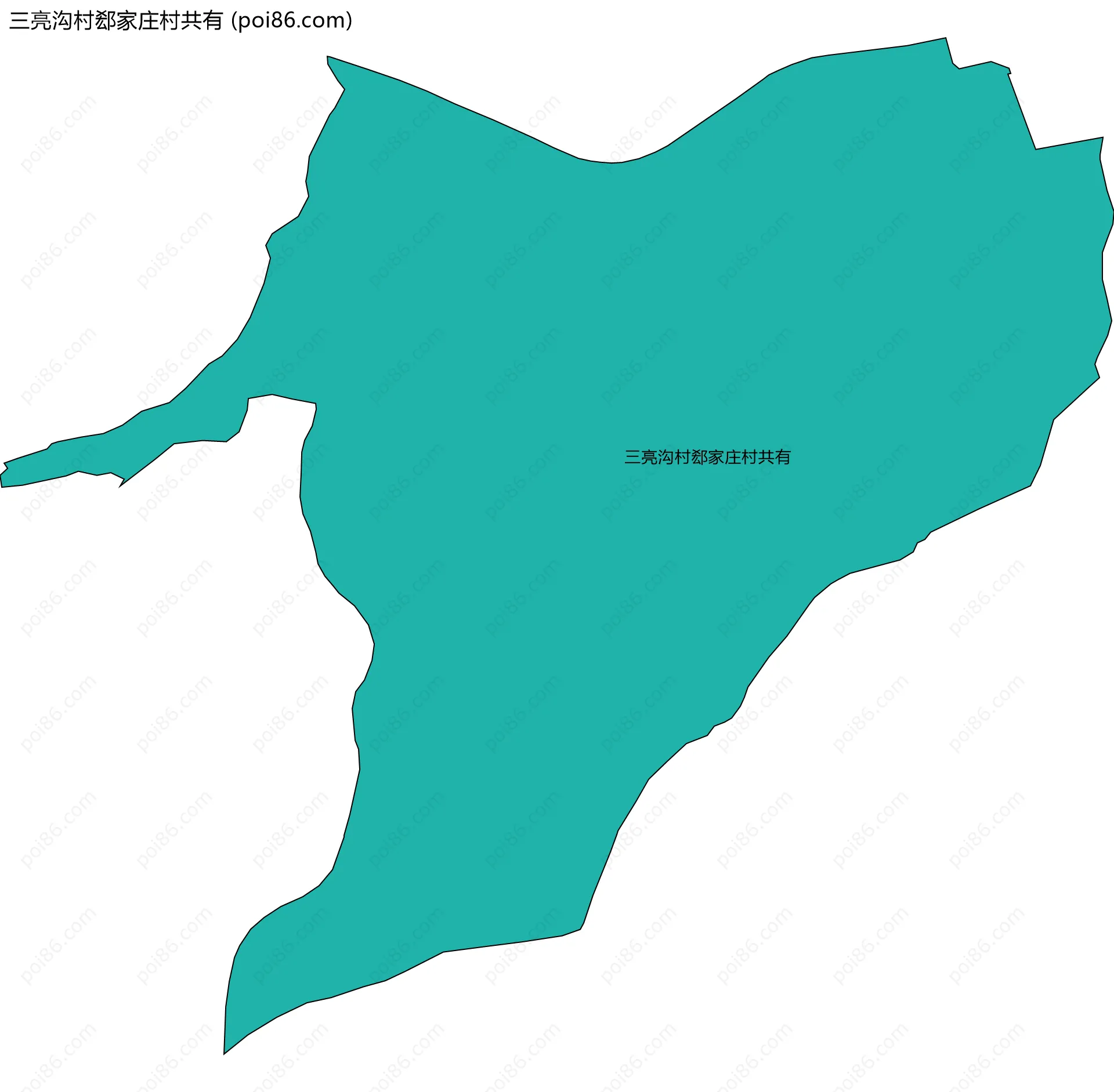 三亮沟村郄家庄村共有边界地图