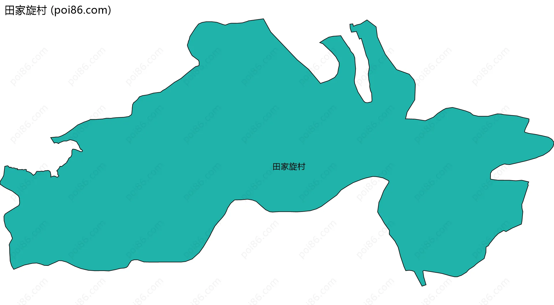 田家旋村边界地图