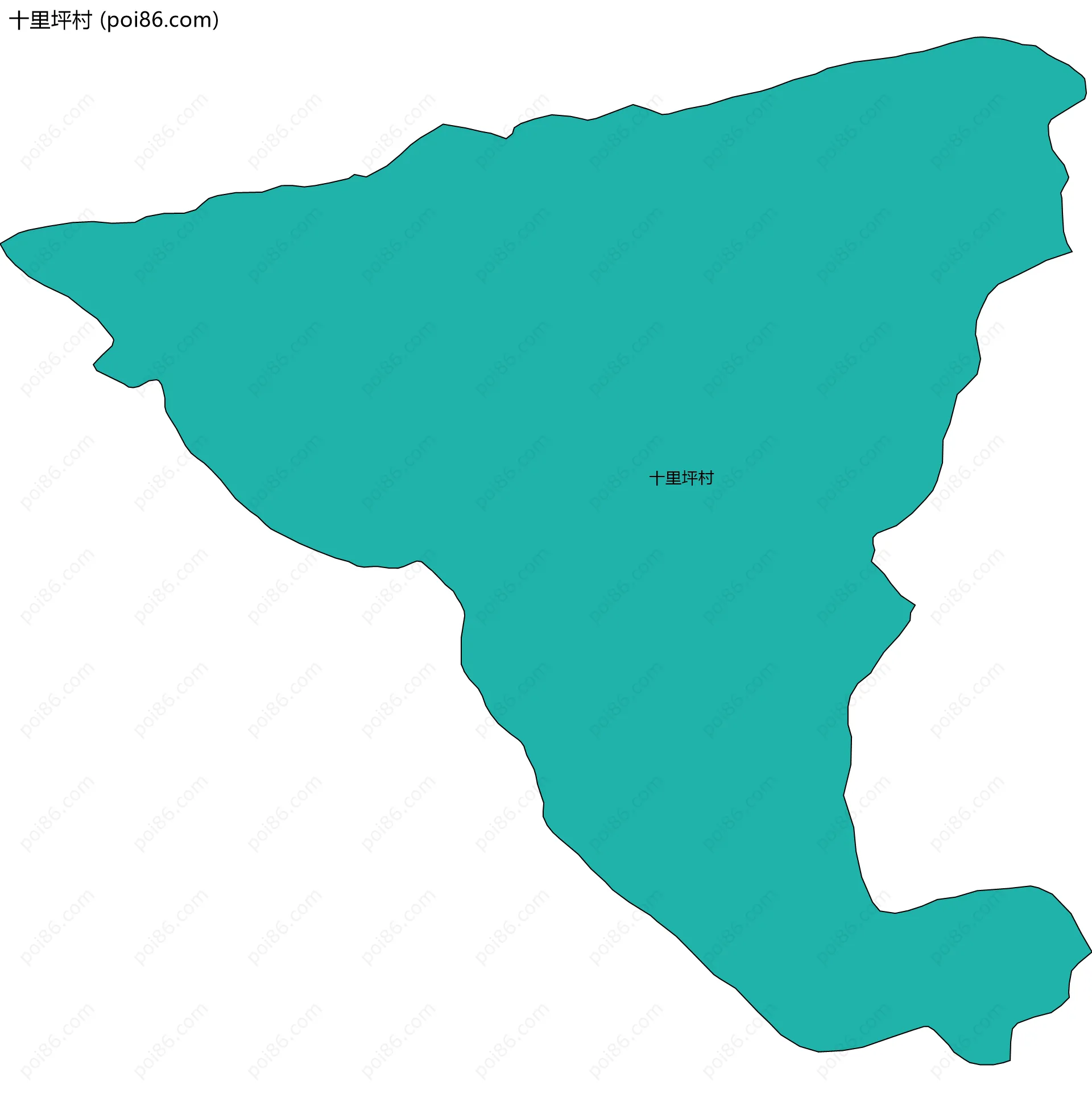 十里坪村边界地图