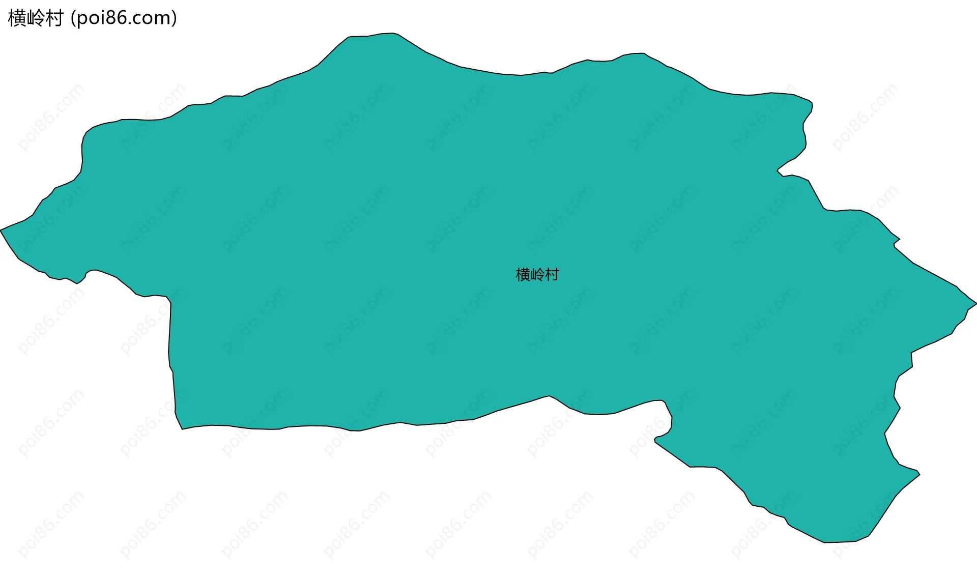 横岭村边界地图