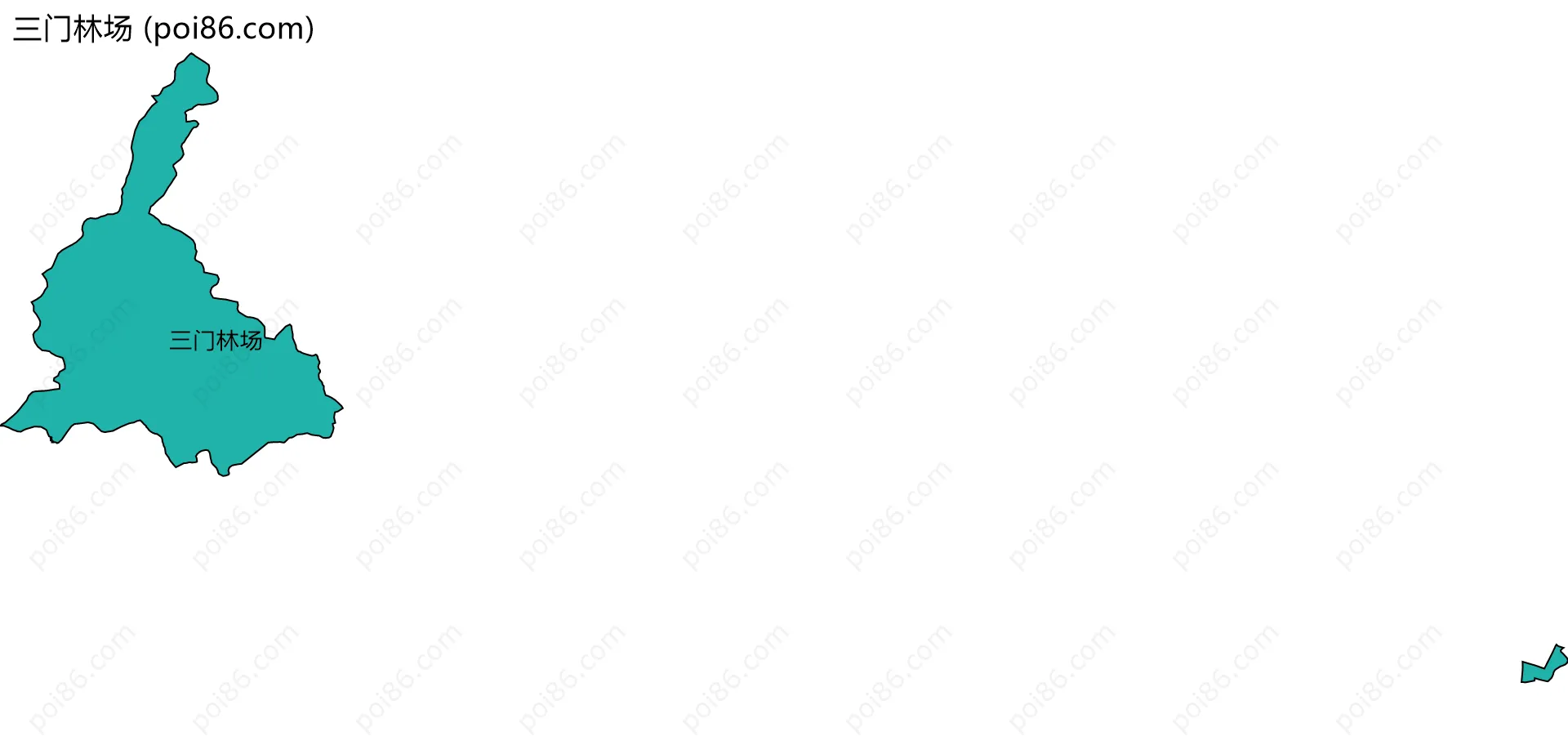 三门林场边界地图(五级行政区划)