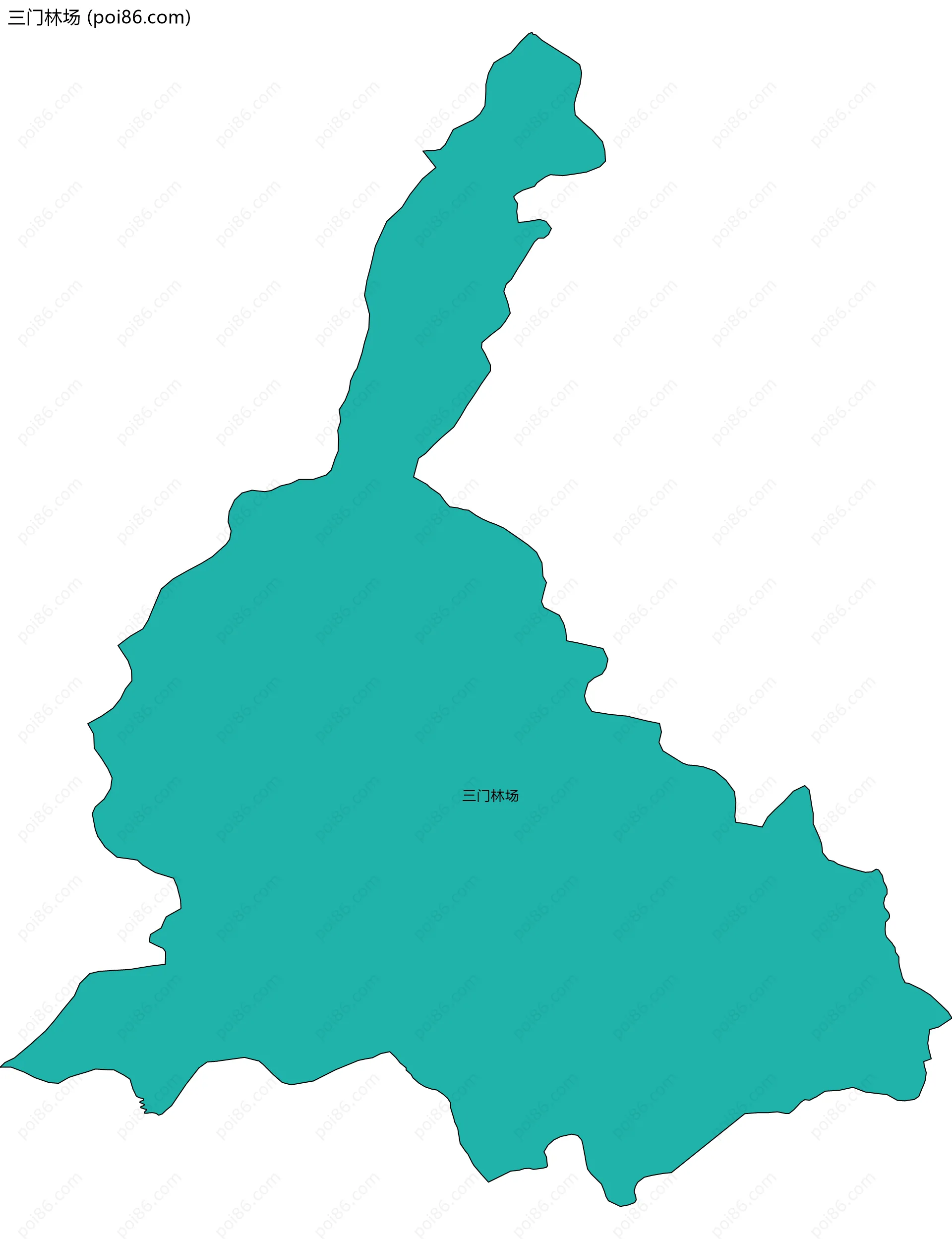 三门林场边界地图