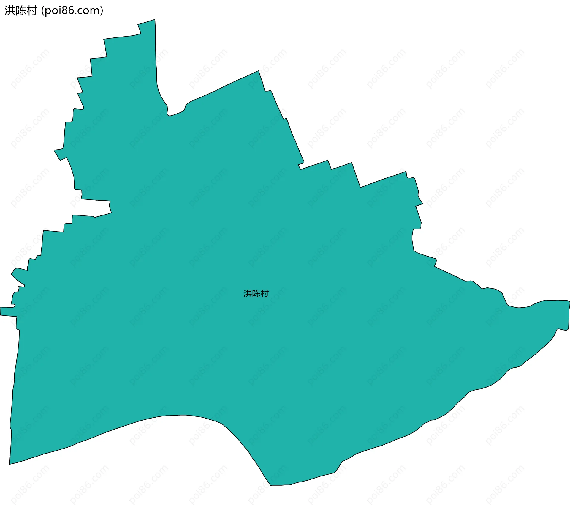 洪陈村边界地图