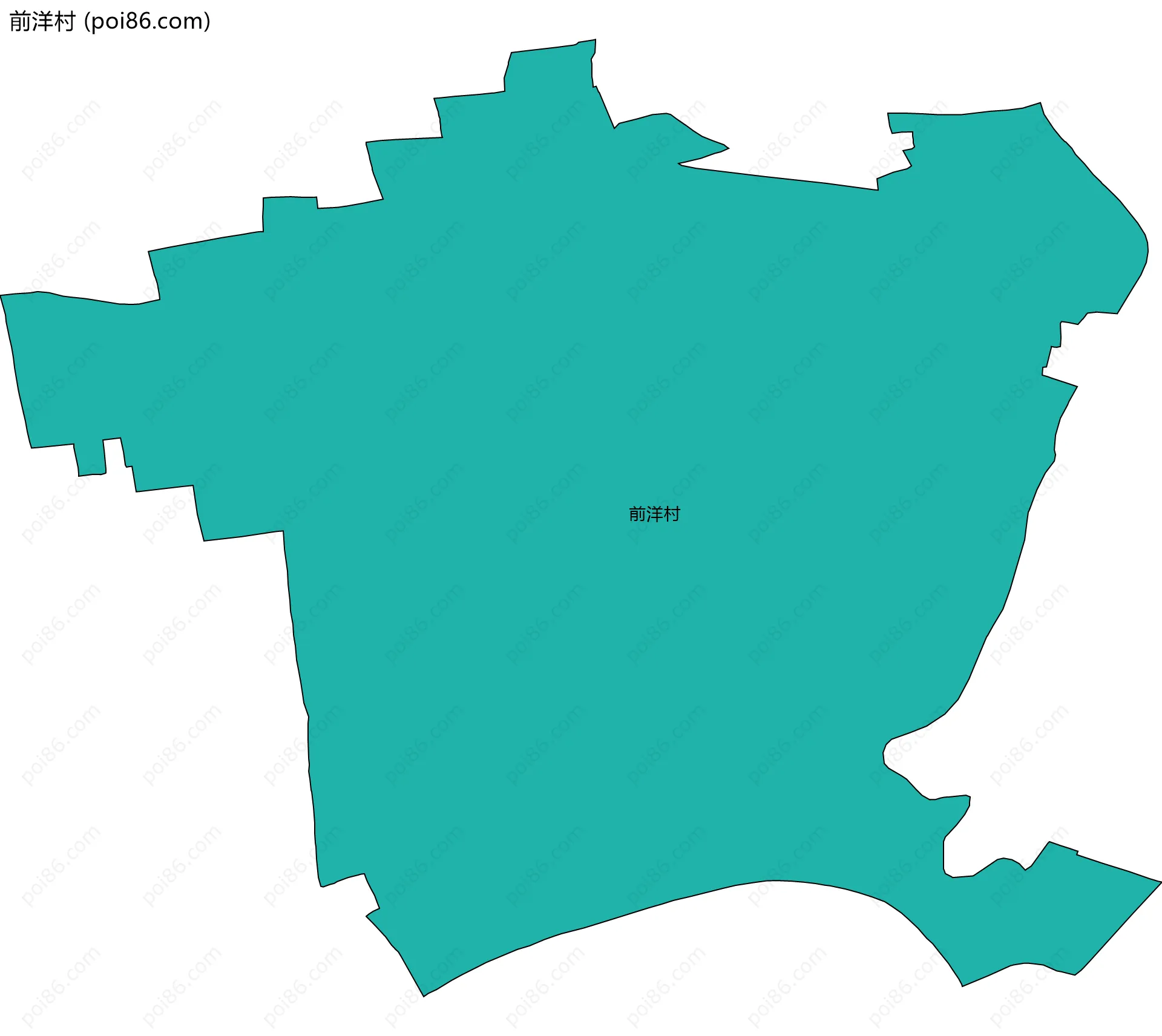 前洋村边界地图