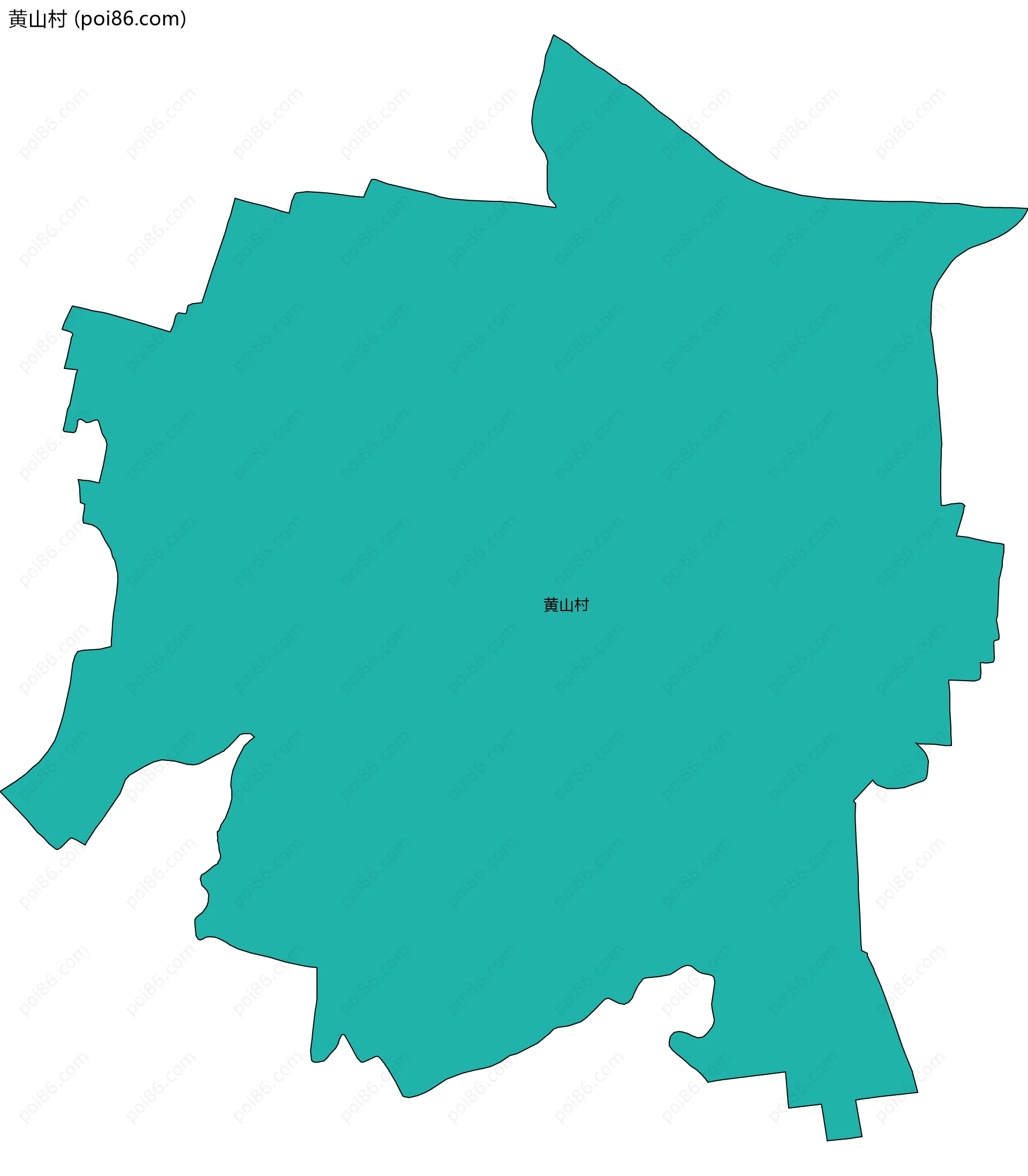 黄山村边界地图