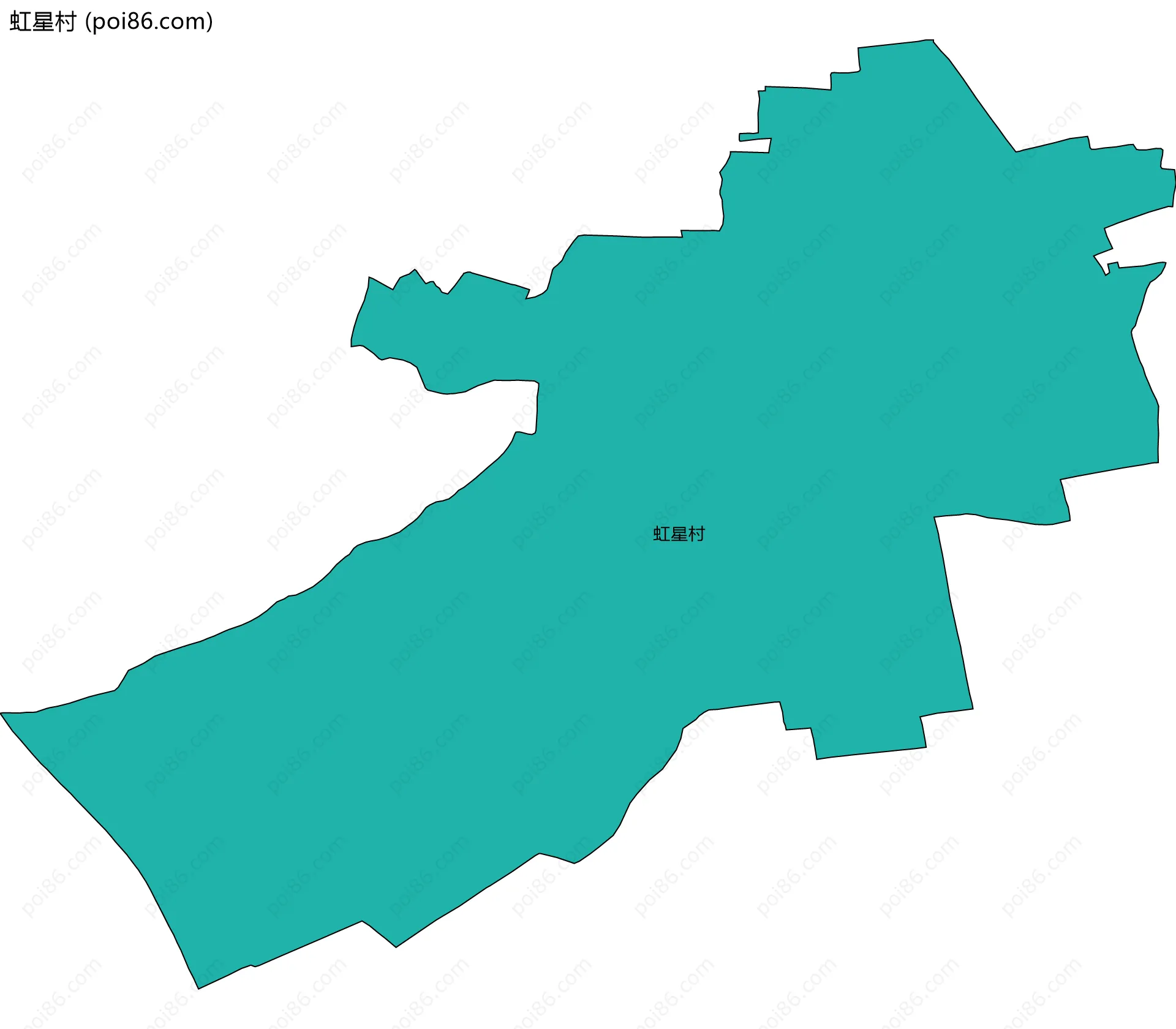 虹星村边界地图