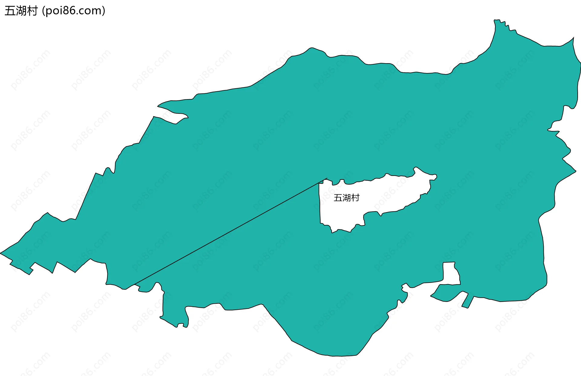 五湖村边界地图