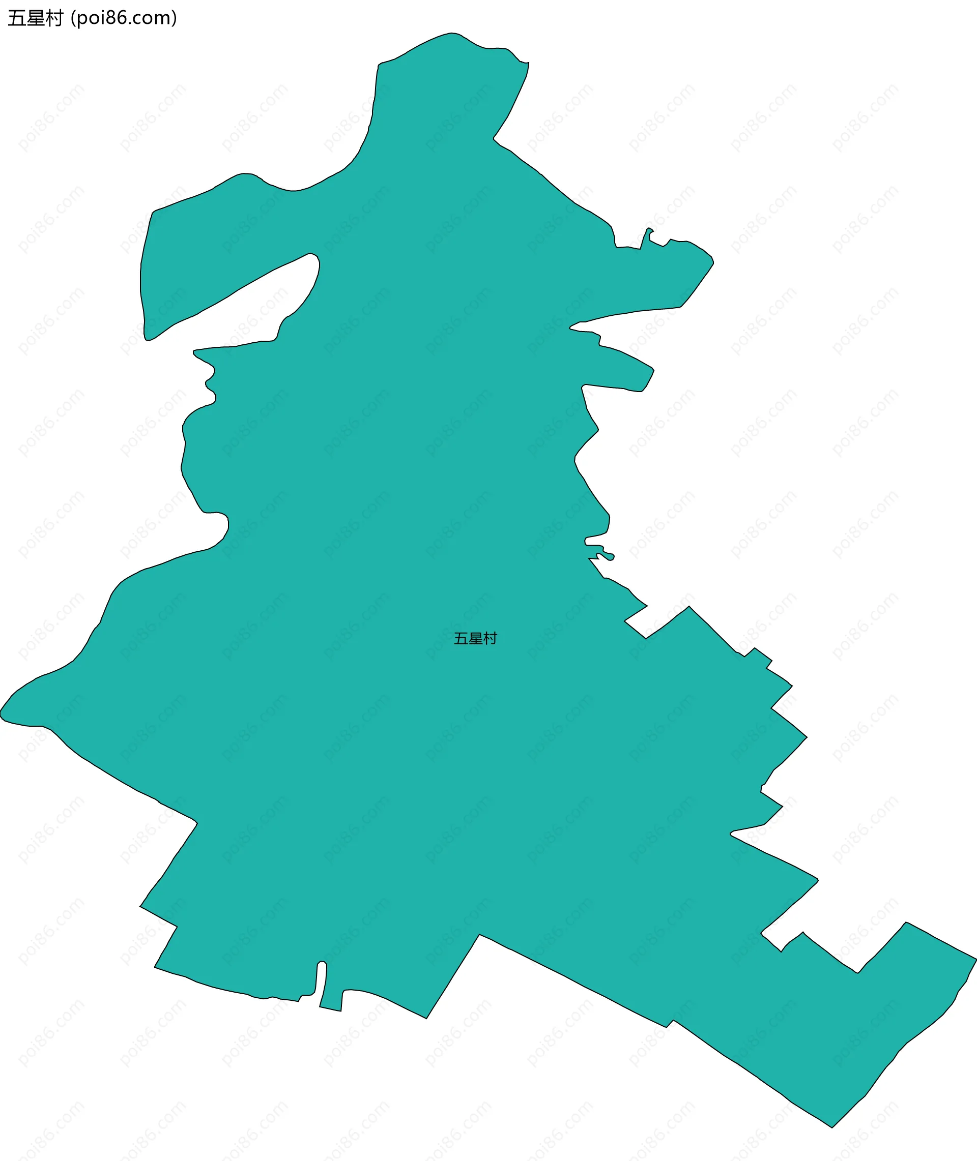 五星村边界地图