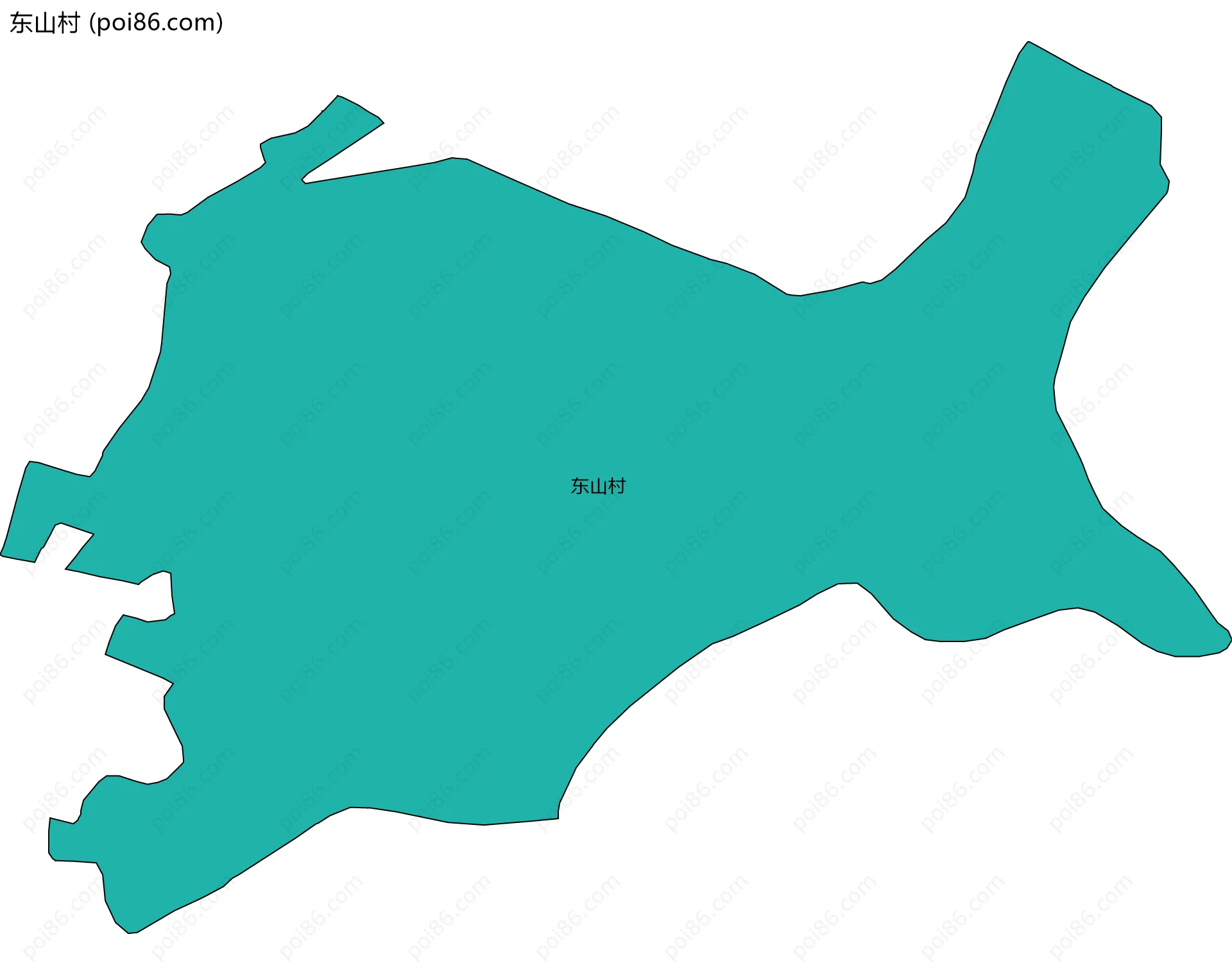 东山村边界地图