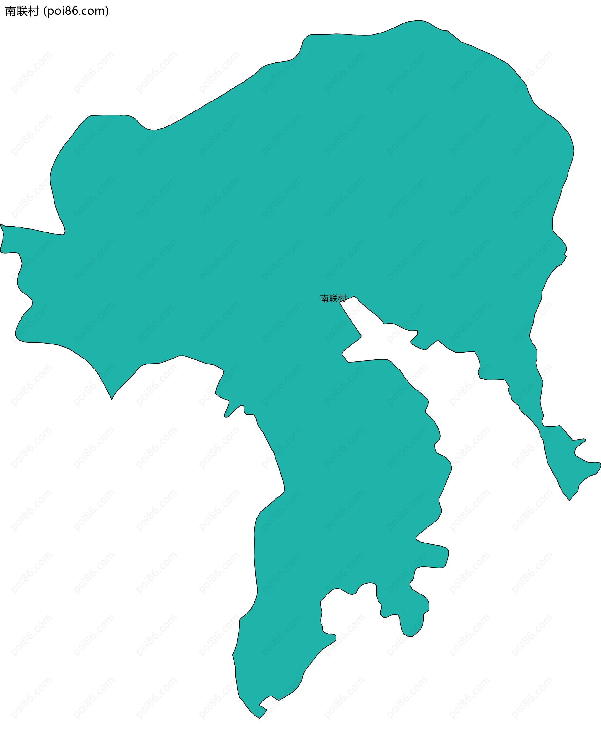 南联村边界地图